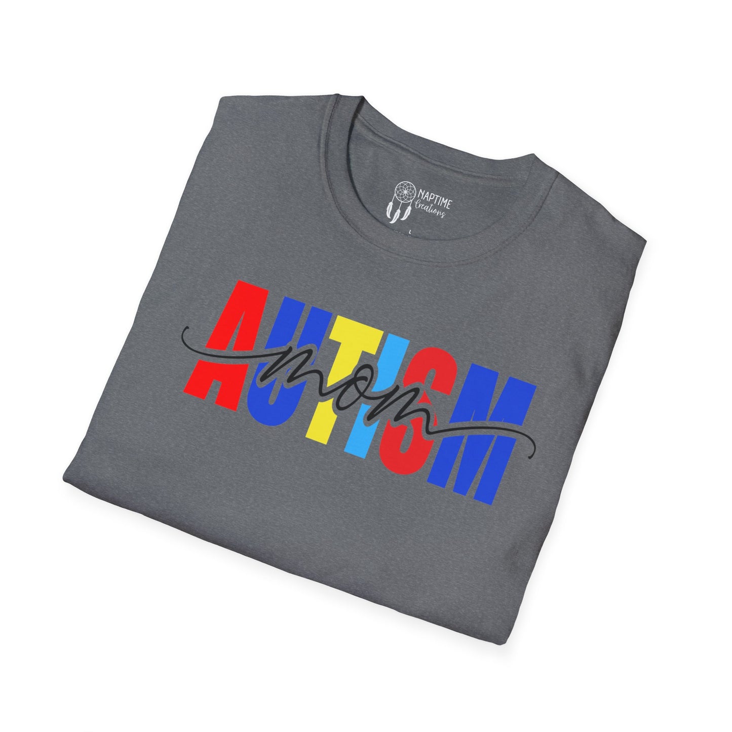 Autism Mom Unisex Softstyle T-Shirt - Support & Celebrate Awareness