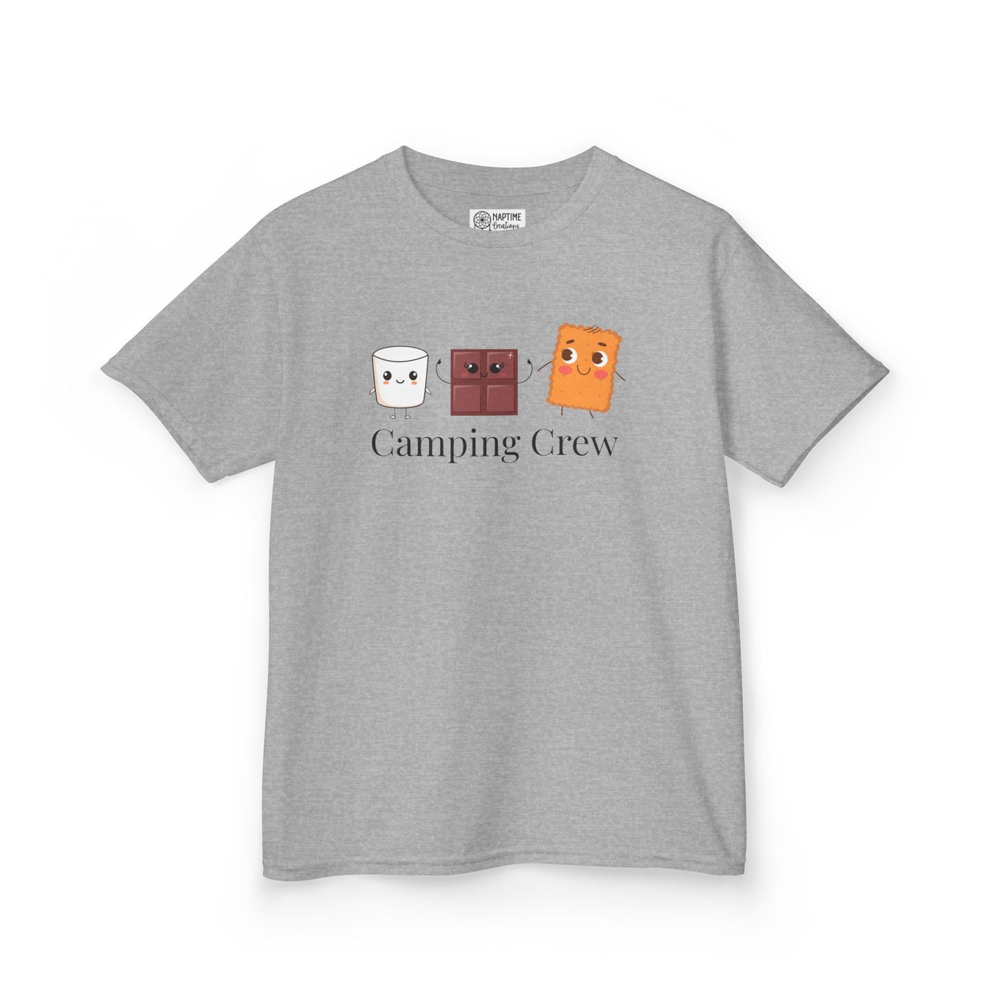 Camping Crew Kids Tee, Fun T-Shirt for Outdoor Adventures, Great for Summer Camps, Family Trips, Birthday Parties