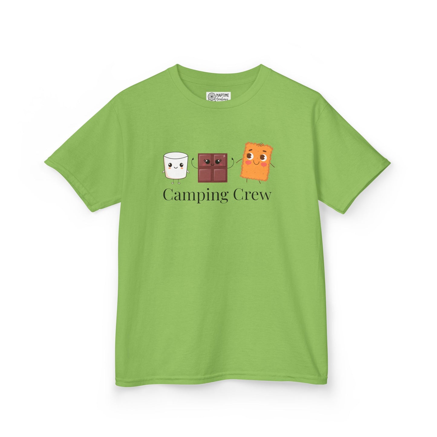 Camping Crew Kids Tee, Fun T-Shirt for Outdoor Adventures, Great for Summer Camps, Family Trips, Birthday Parties