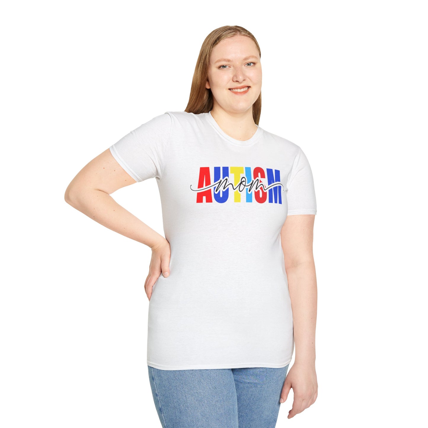 Autism Mom Unisex Softstyle T-Shirt - Support & Celebrate Awareness