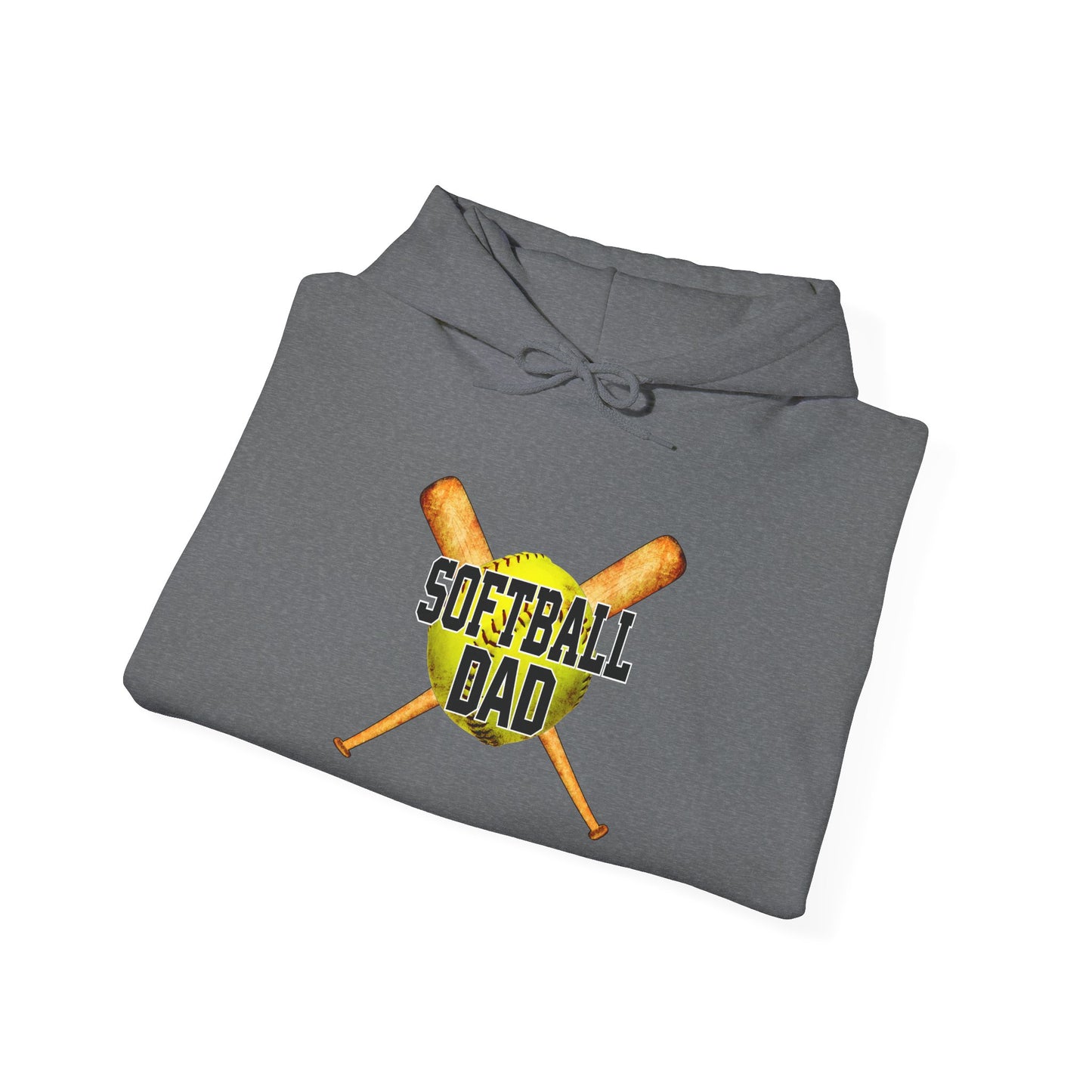 Softball Dad Unisex Heavy Blend Hoodie – Perfect Gift for Softball Enthusiasts