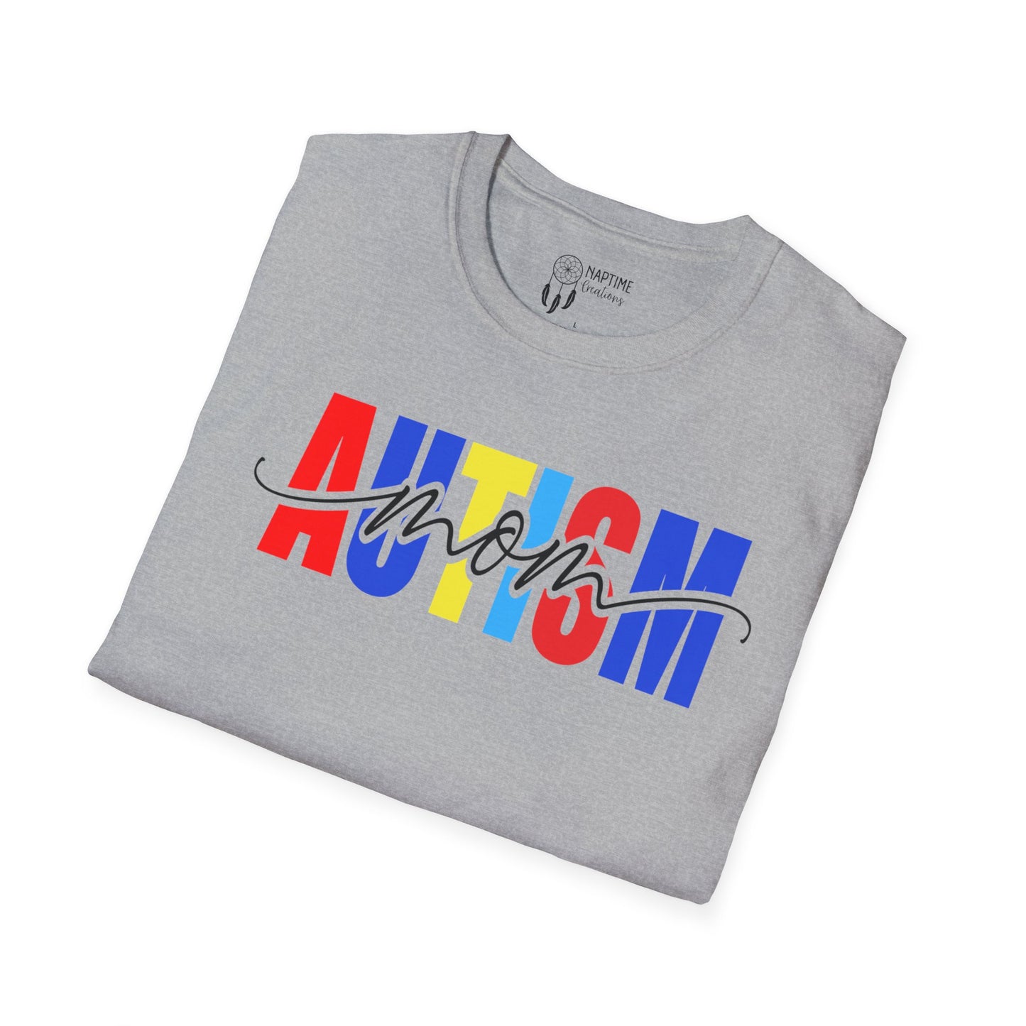 Autism Mom Unisex Softstyle T-Shirt - Support & Celebrate Awareness