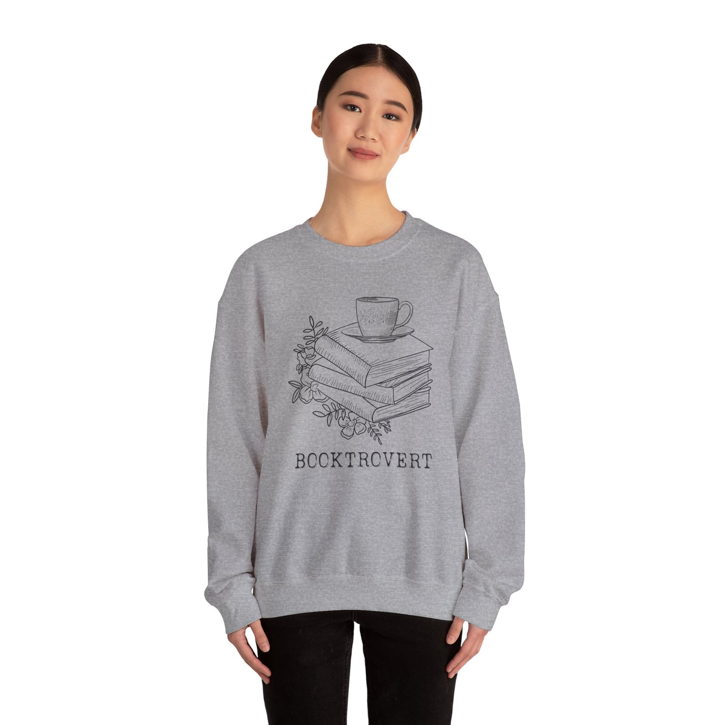Book Lover's Cozy Crewneck Sweatshirt - Perfect Gift for Introverted Book Lover