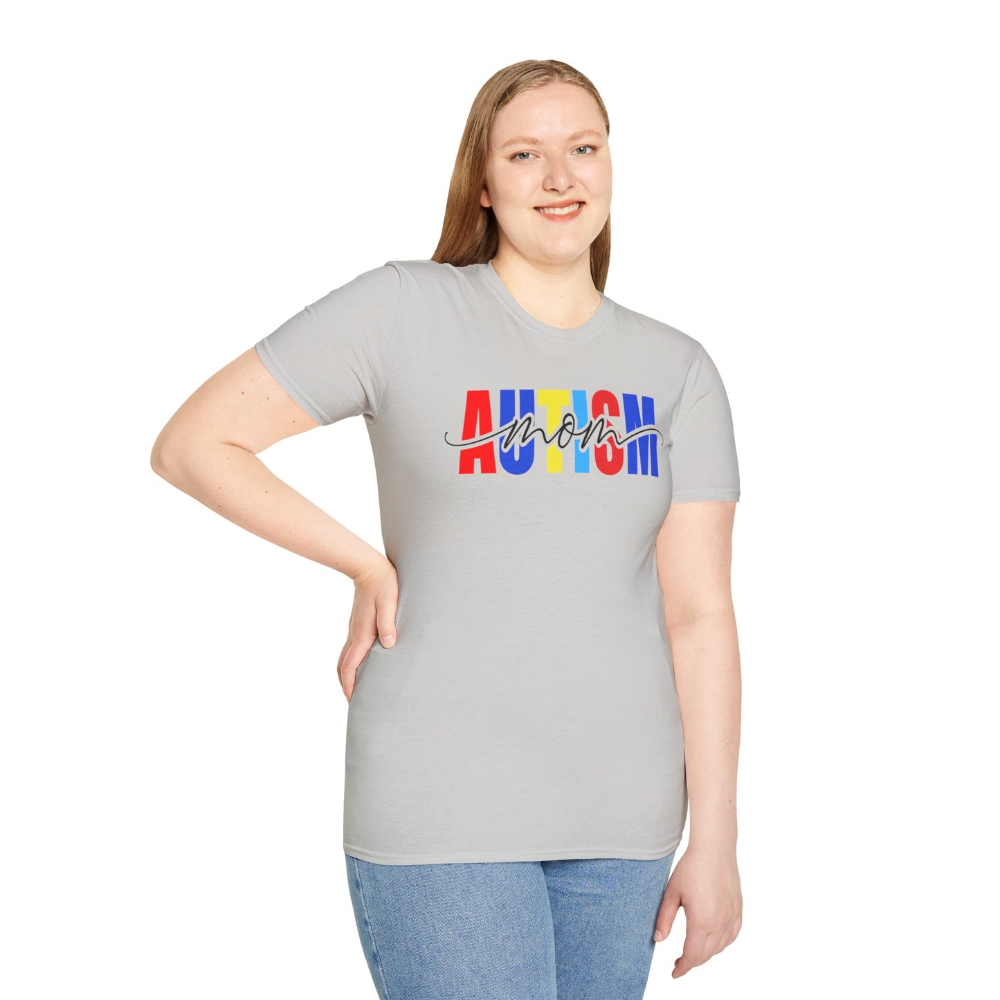 Autism Mom Unisex Softstyle T-Shirt - Support & Celebrate Awareness