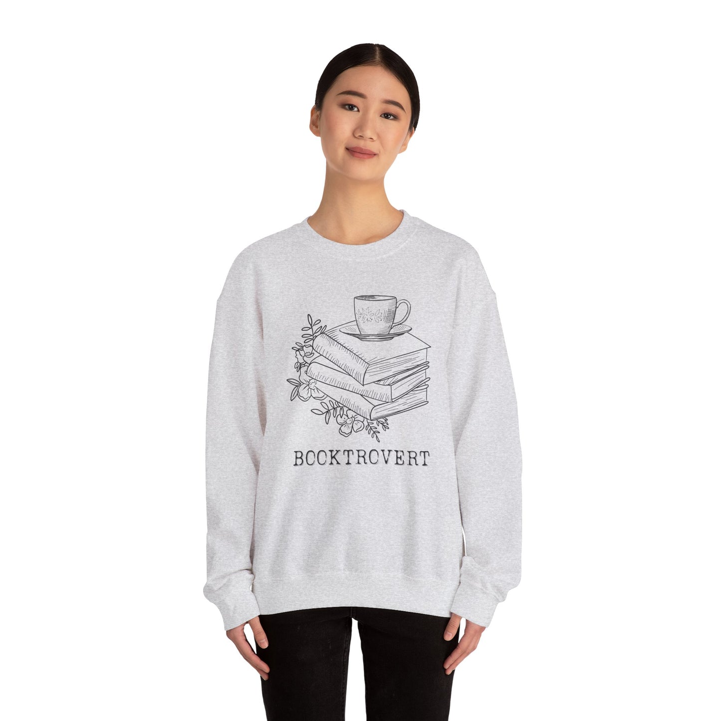 Book Lover's Cozy Crewneck Sweatshirt - Perfect Gift for Introverted Book Lover