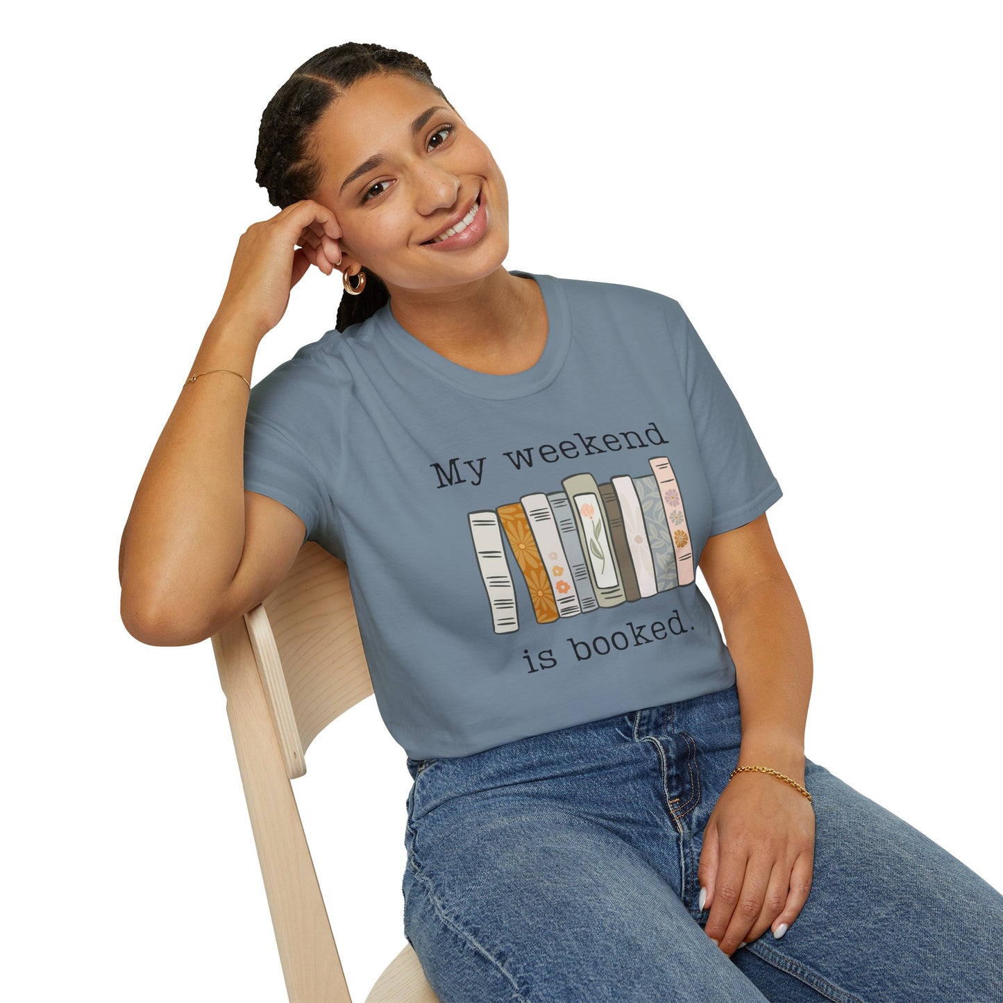 My Weekend is Booked Unisex Softstyle T-Shirt - Perfect for Book Lovers