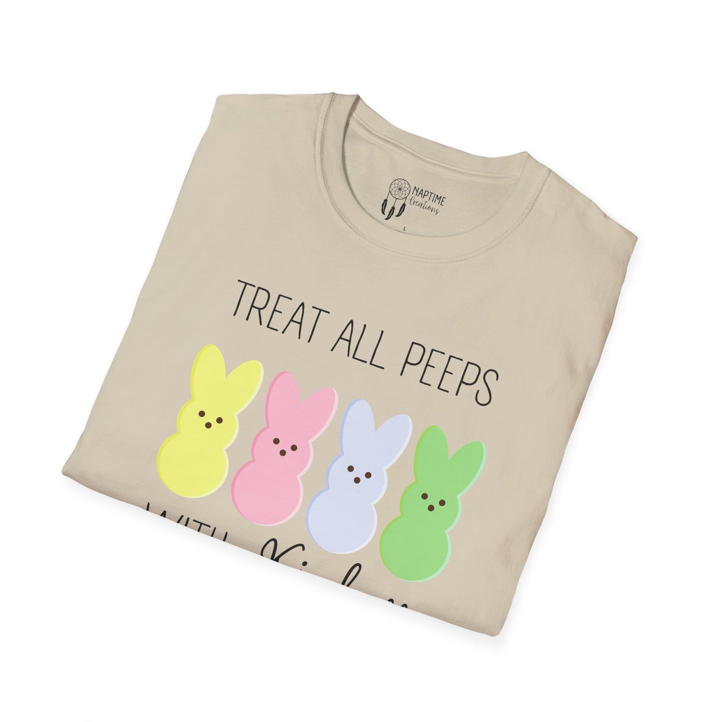 Treat All Peeps with Kindness Unisex T-Shirt – Cute Easter Tee for Spring Celebrations