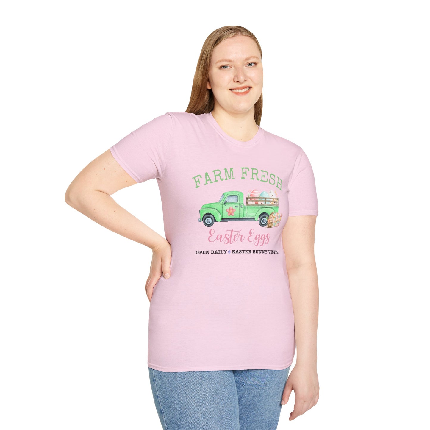 Farm Fresh Easter Eggs T-Shirt | Unisex Softstyle Tee for Spring Celebrations