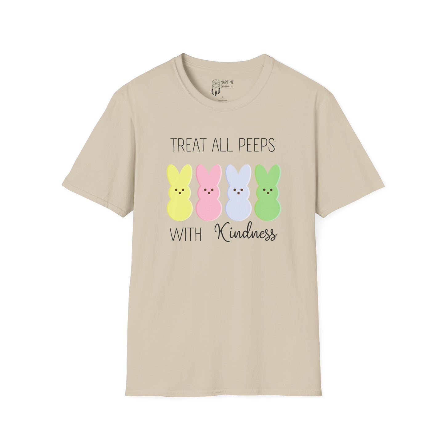 Treat All Peeps with Kindness Unisex T-Shirt – Cute Easter Tee for Spring Celebrations