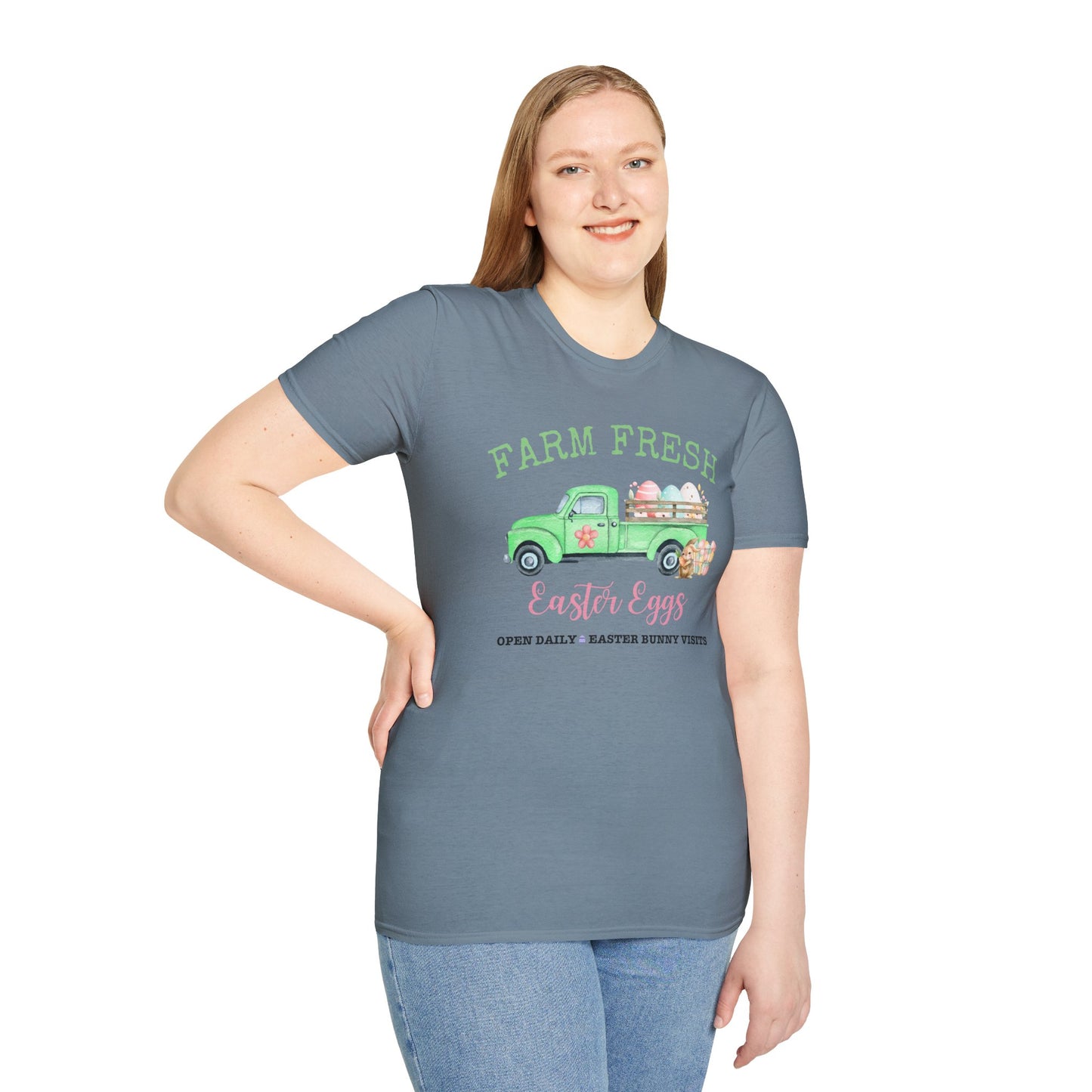 Farm Fresh Easter Eggs T-Shirt | Unisex Softstyle Tee for Spring Celebrations