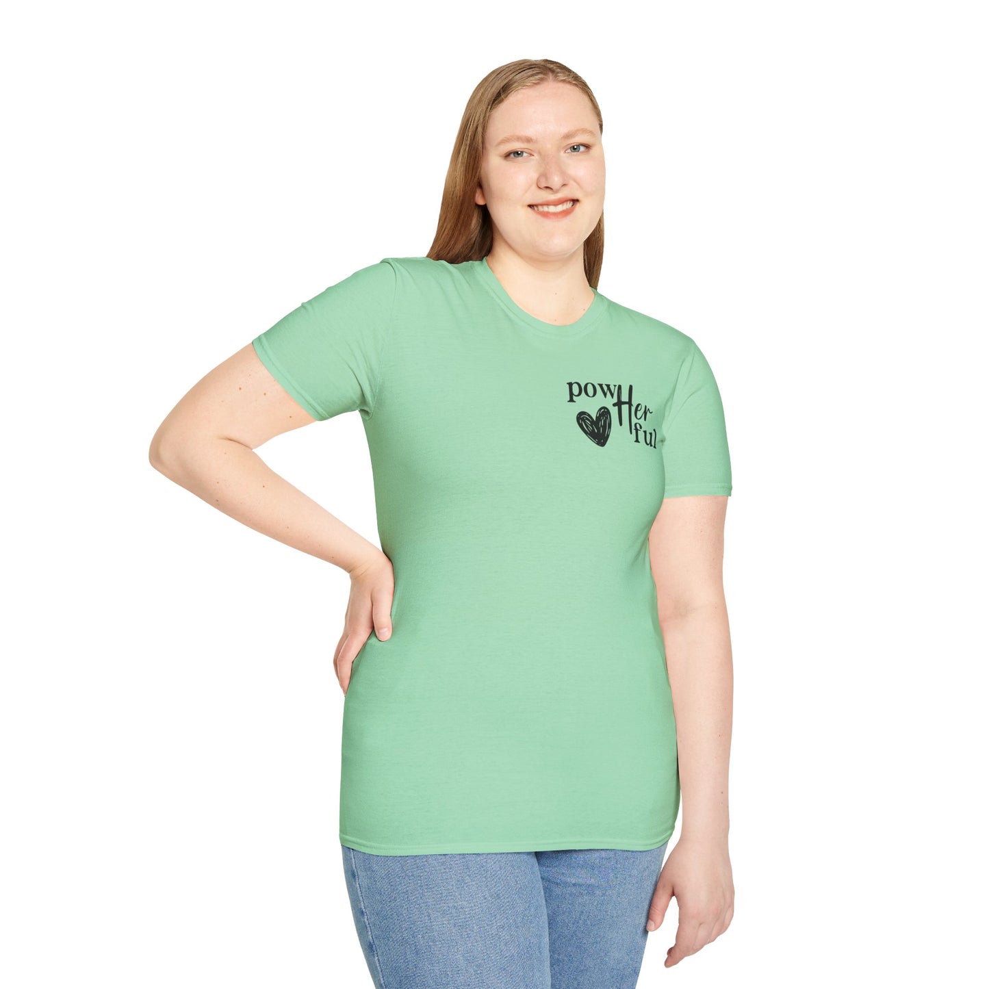Empowering Unisex T-Shirt - "powHERful" & Inspirational Quote