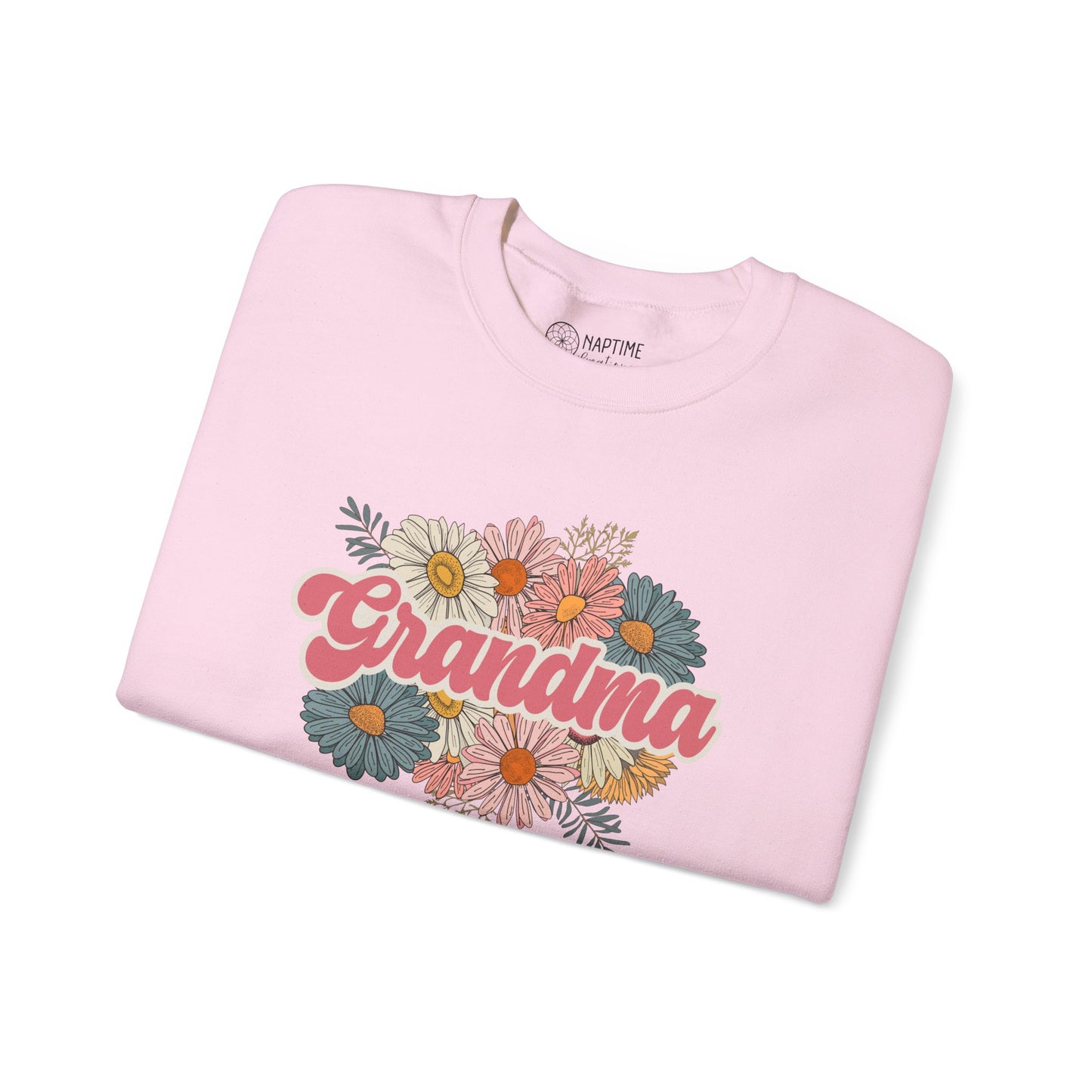 Floral Grandma Crewneck Sweatshirt - Comfortable Gift for Mother's Day, Birthdays & Family Celebrations