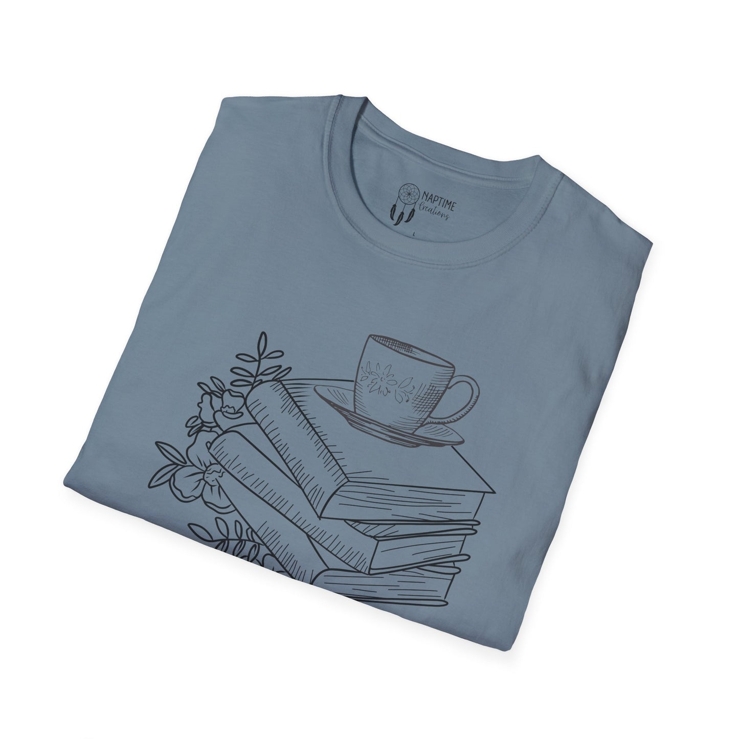 Book Lover's Unisex Softstyle T-Shirt - Cozy Reads Design