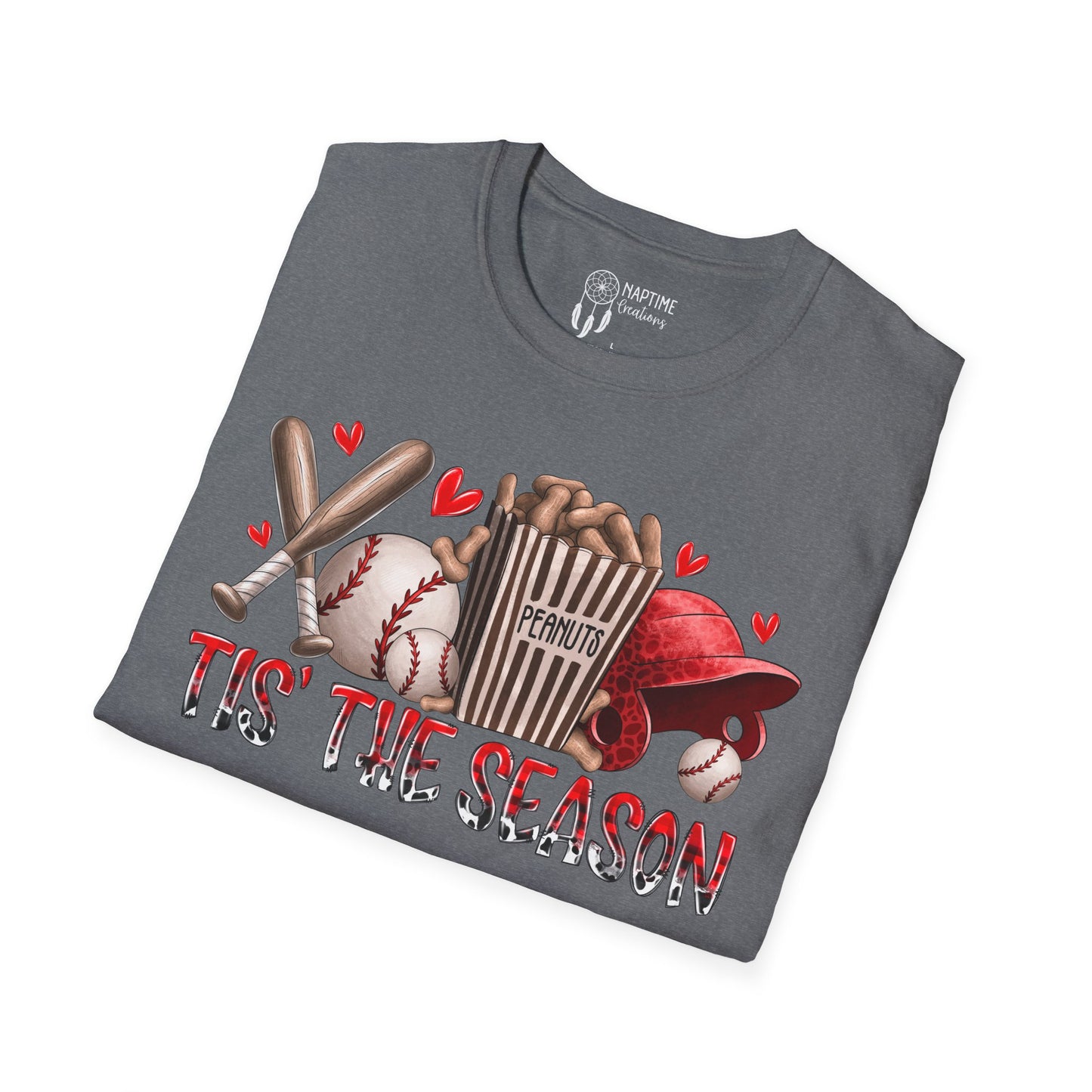 Cute Baseball Season T-Shirt - 'Tis The Season for Peanuts & Cracker Jacks