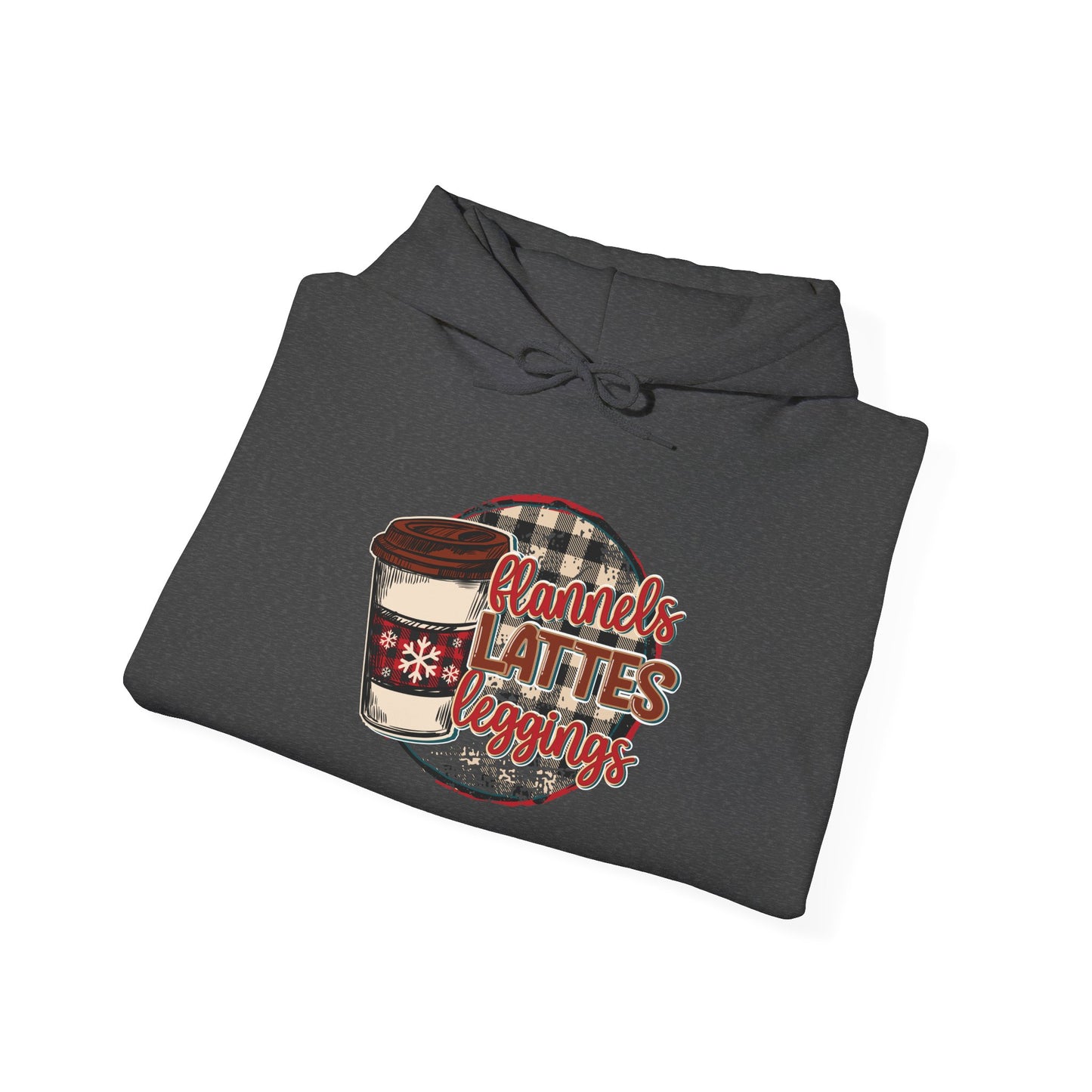 Cozy Coffee Lover's Hoodie - Flannel & Lattes Design