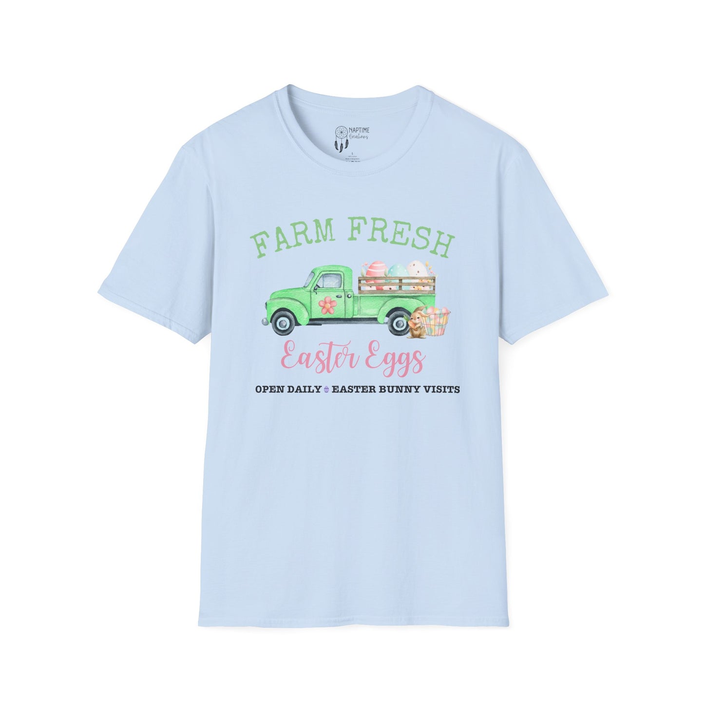 Farm Fresh Easter Eggs T-Shirt | Unisex Softstyle Tee for Spring Celebrations