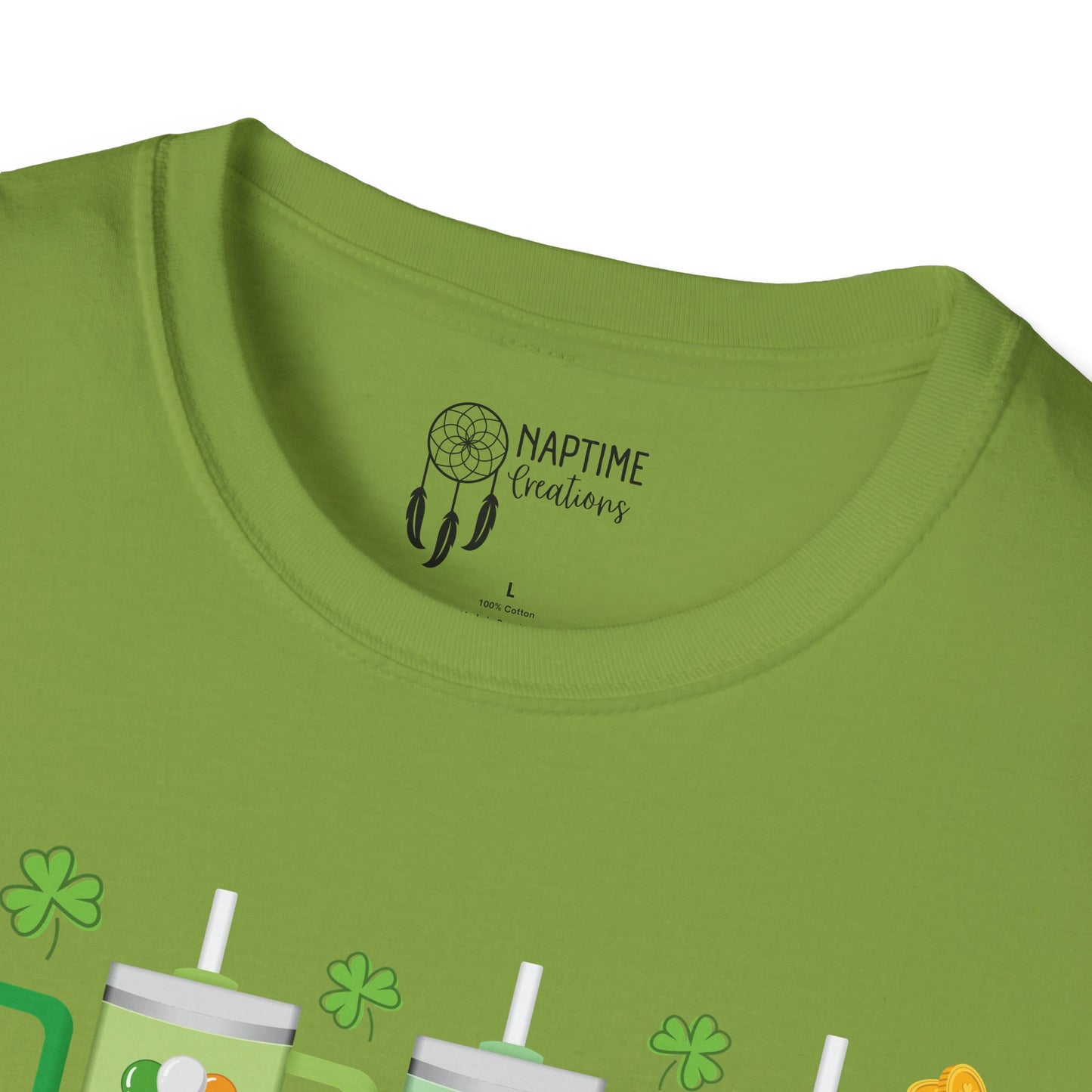 St. Patrick's Day Unisex Softstyle T-Shirt with Fun Shamrock Designs