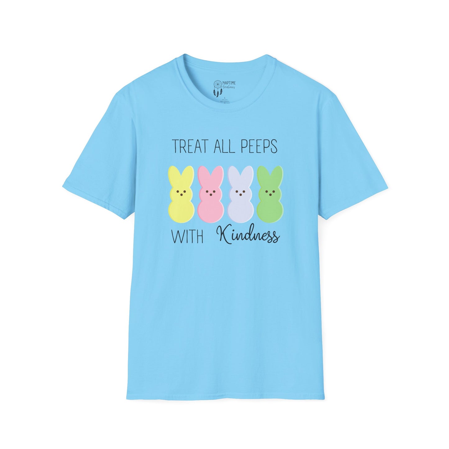 Treat All Peeps with Kindness Unisex T-Shirt – Cute Easter Tee for Spring Celebrations