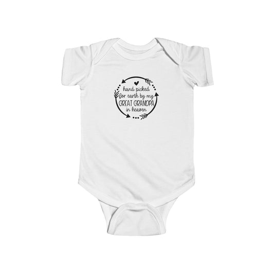 Handpicked by My Great Grandpa in Heaven Infant Bodysuit - Adorable Baby Announcement