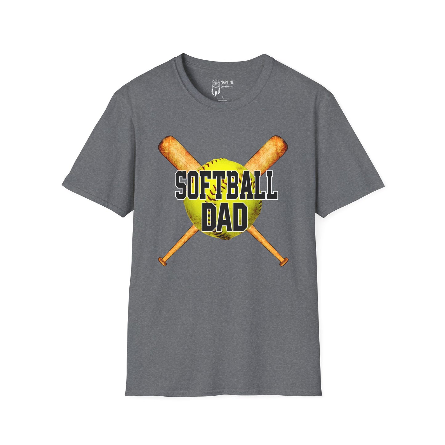 Softball Dad Unisex T-Shirt | Perfect Gift for Fathers Day and Sports Fans