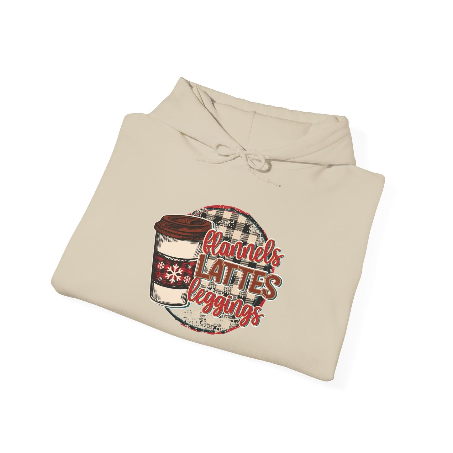 Cozy Coffee Lover's Hoodie - Flannel & Lattes Design