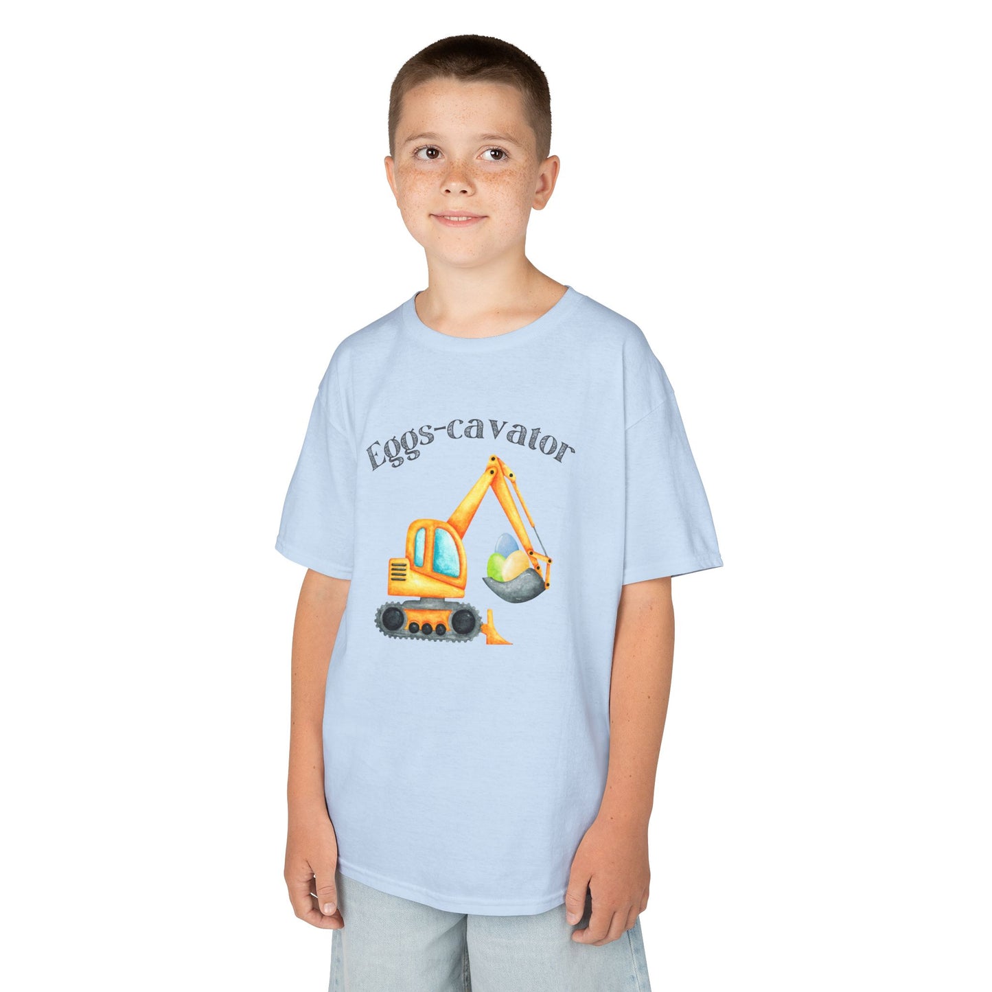 Eggs-cavator Kids Heavy Cotton™ Tee - Fun Construction Design for Little Builders