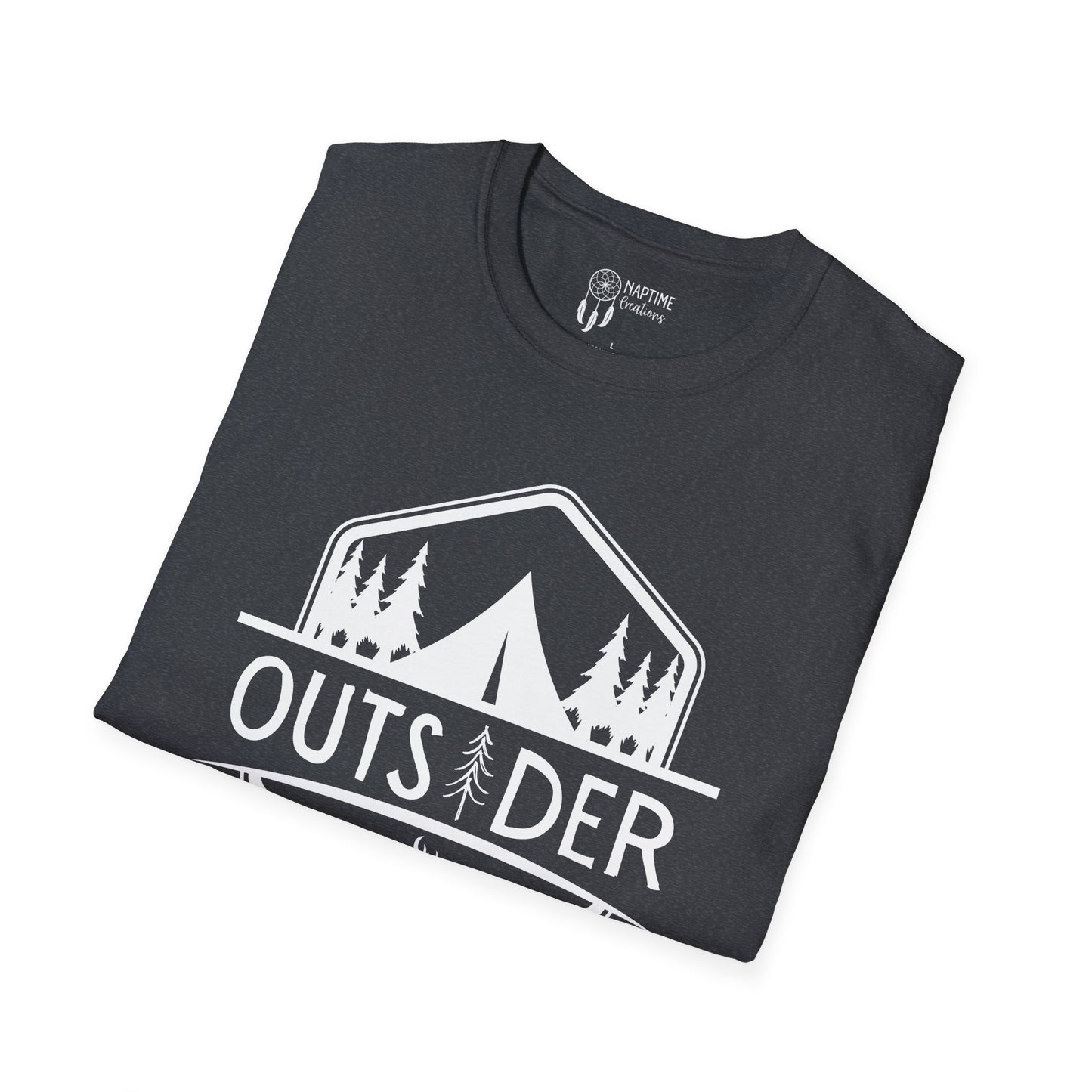 Unisex Softstyle T-Shirt - 'OUTSIDER' Camping Adventure Tee