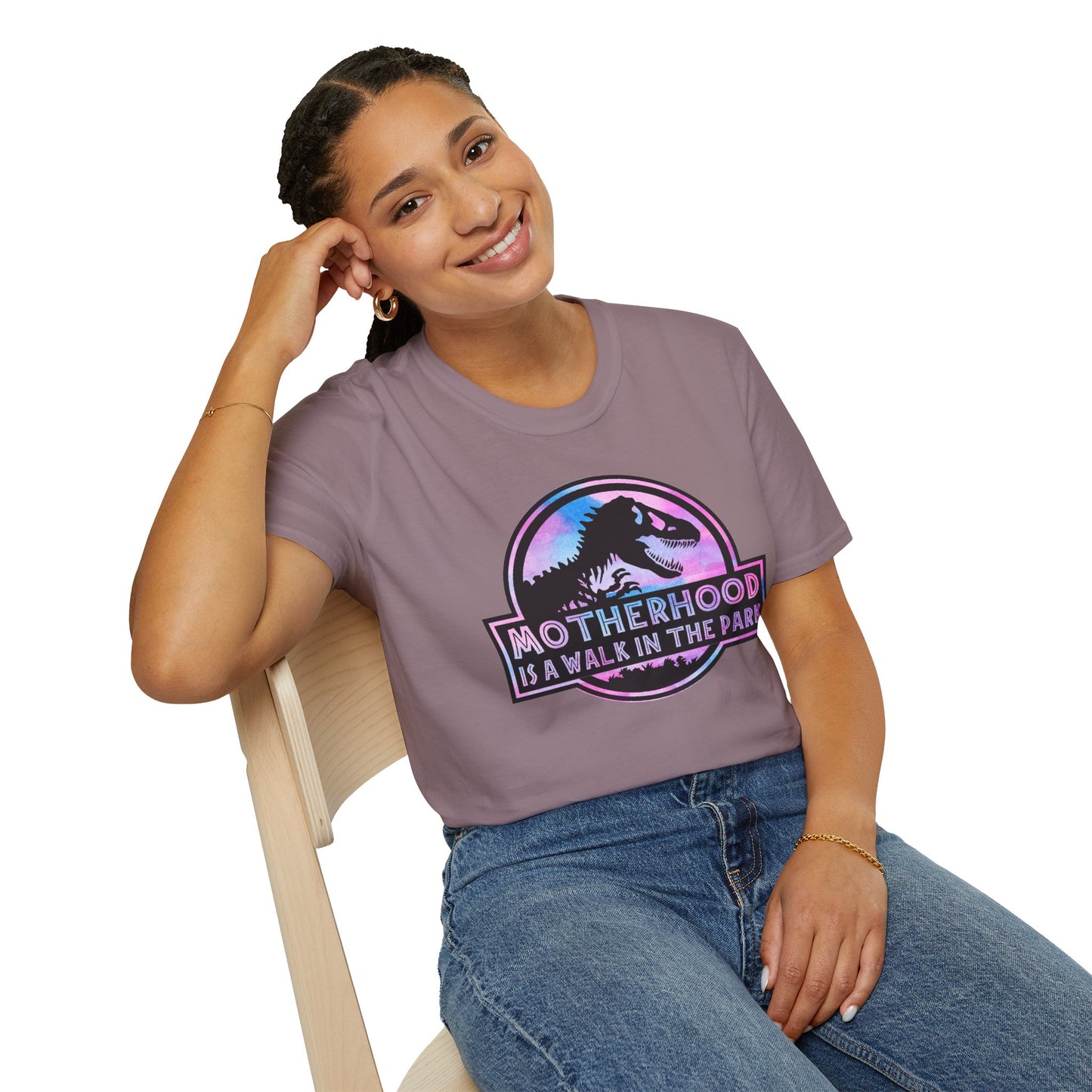 Dinosaur-Themed Motherhood T-Shirt - Fun & Comfortable Unisex Design