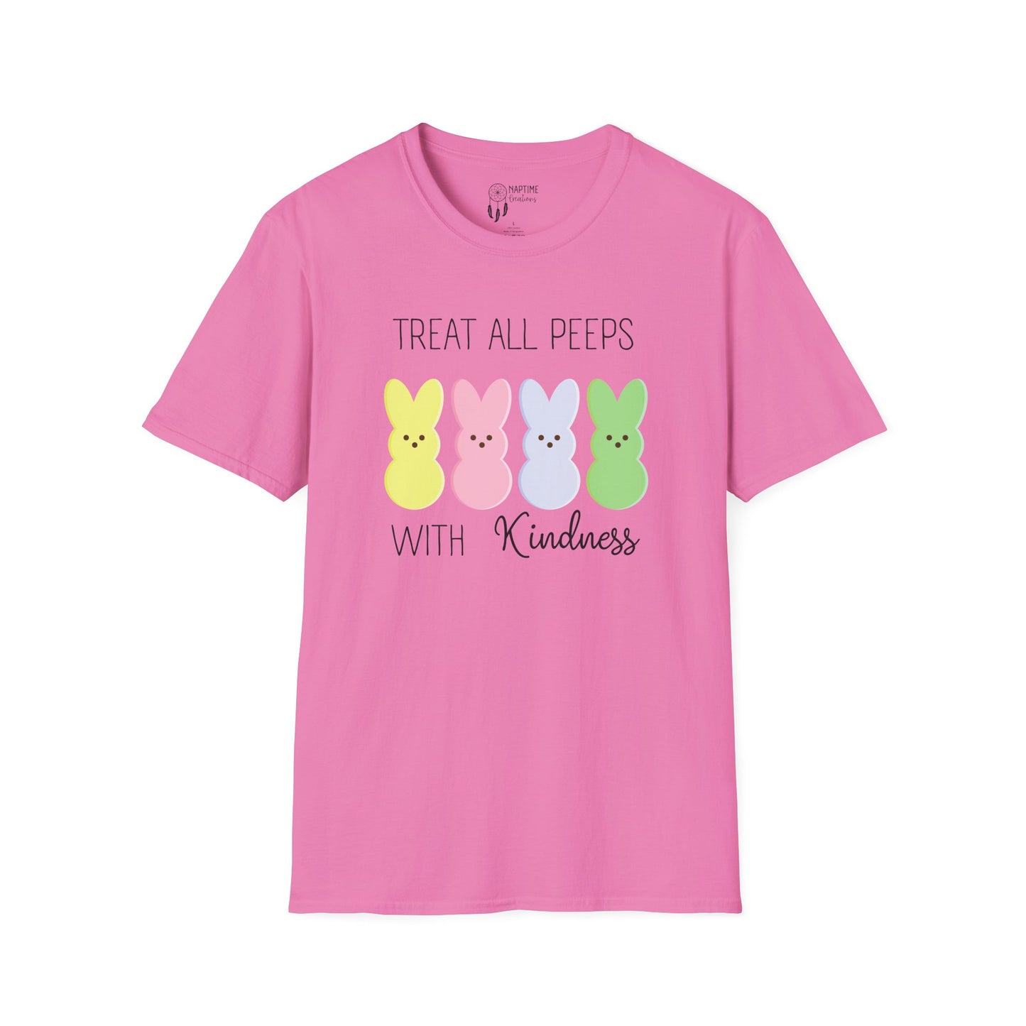 Treat All Peeps with Kindness Unisex T-Shirt – Cute Easter Tee for Spring Celebrations