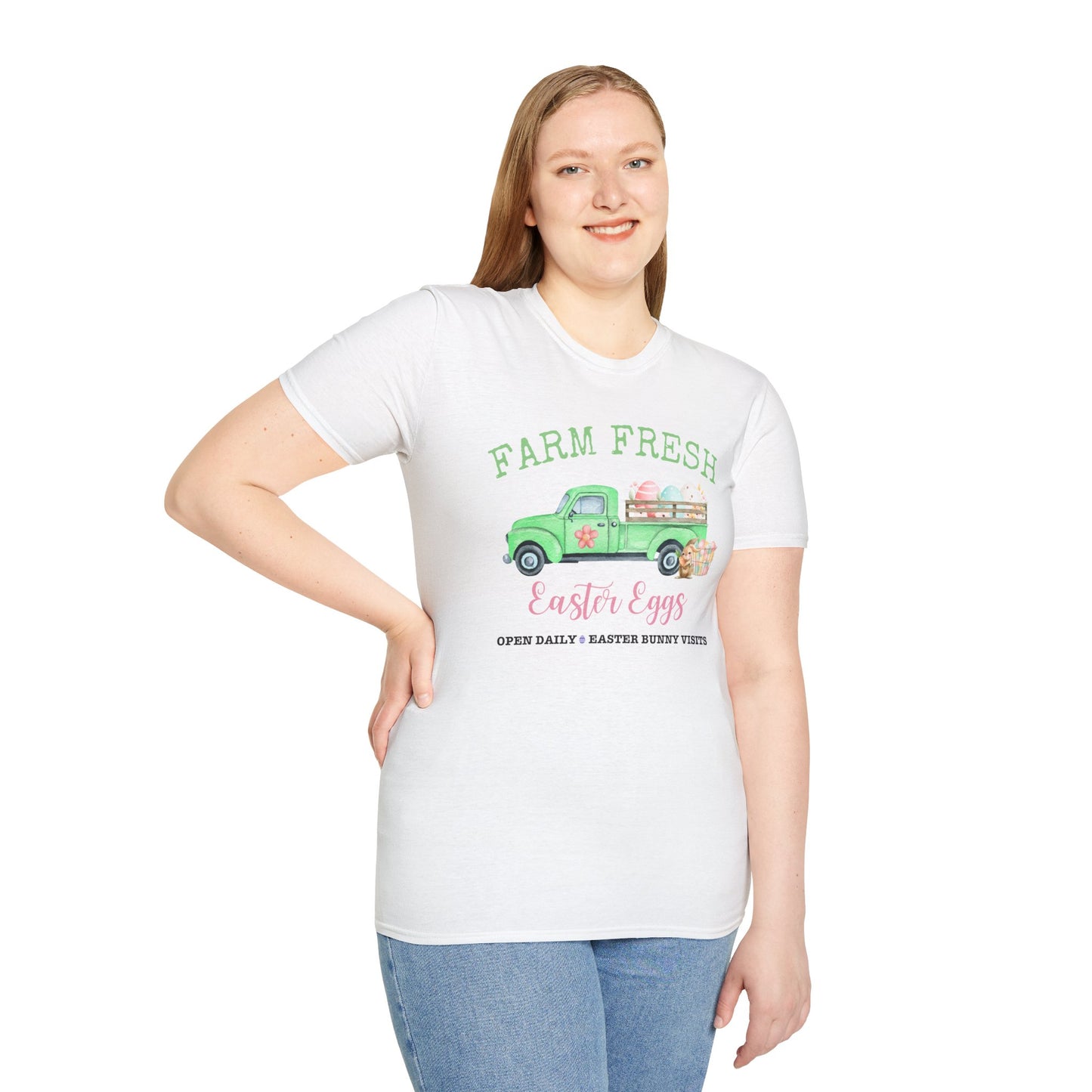 Farm Fresh Easter Eggs T-Shirt | Unisex Softstyle Tee for Spring Celebrations