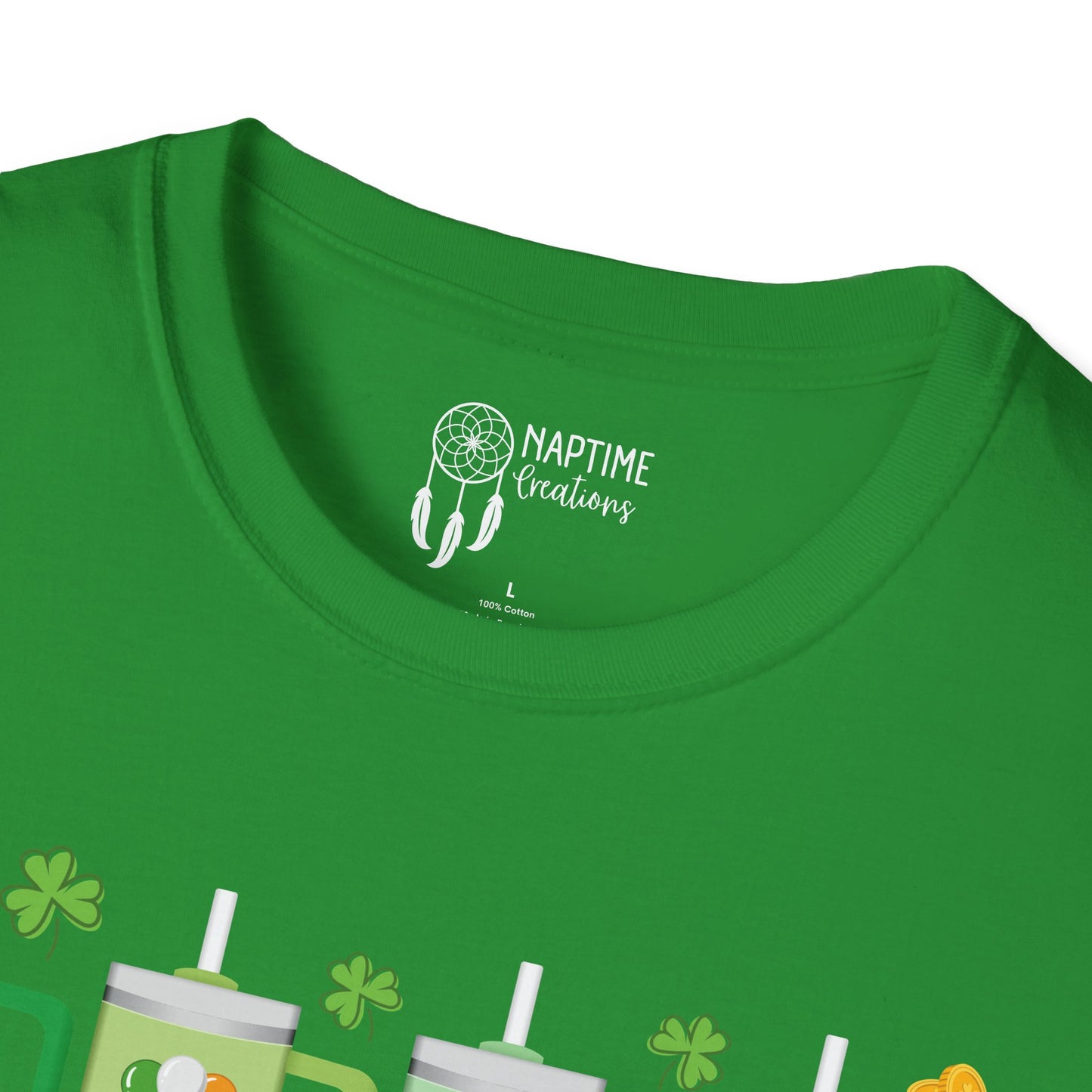 St. Patrick's Day Unisex Softstyle T-Shirt with Fun Shamrock Designs