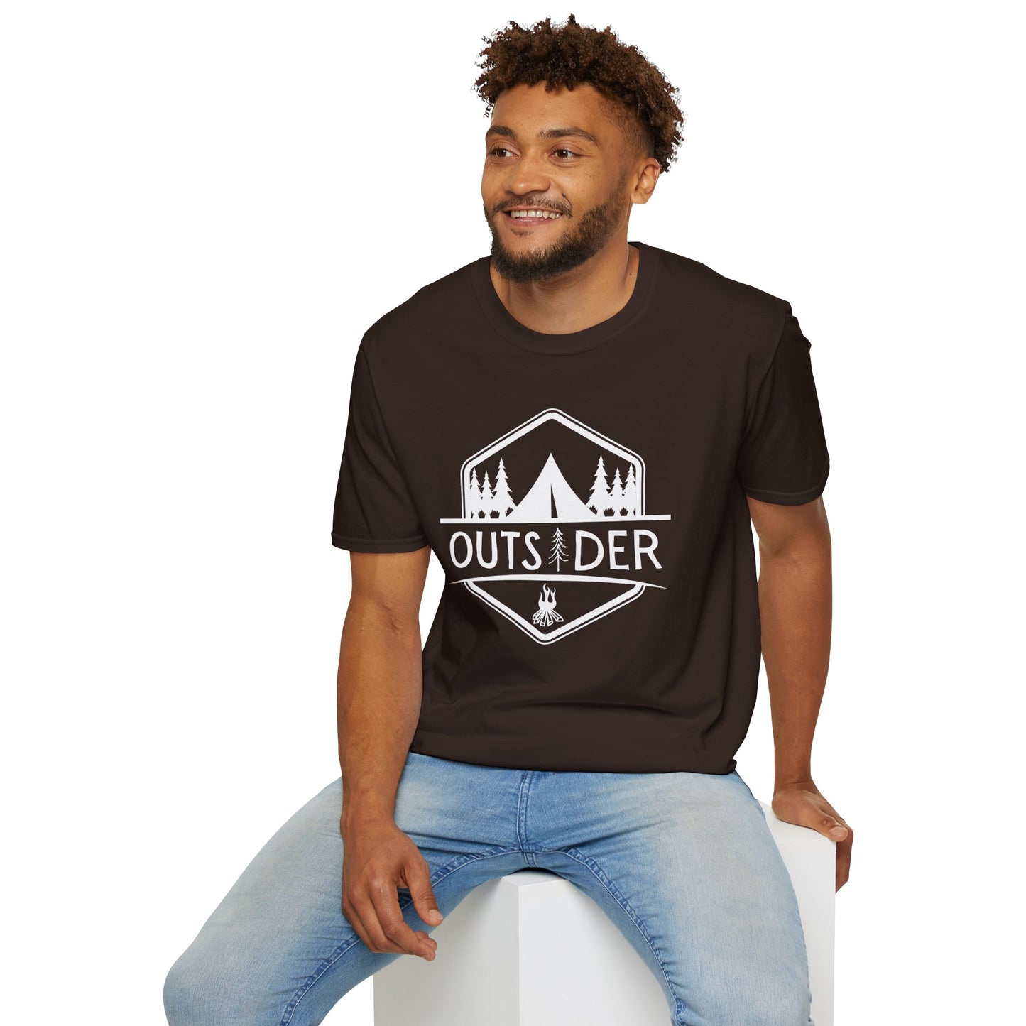 Unisex Softstyle T-Shirt - 'OUTSIDER' Camping Adventure Tee