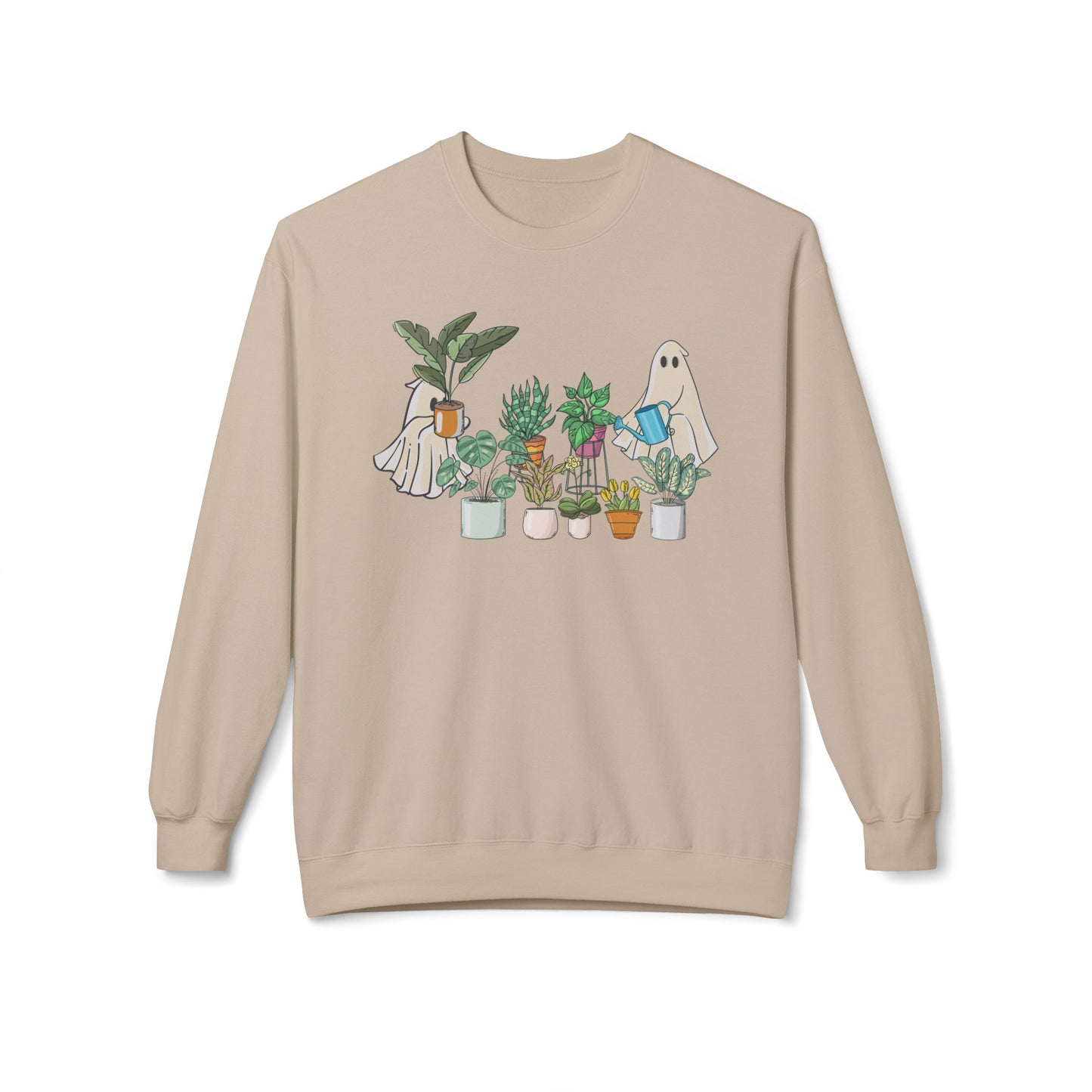 Ghostly Garden Unisex Fleece Crewneck Sweatshirt
