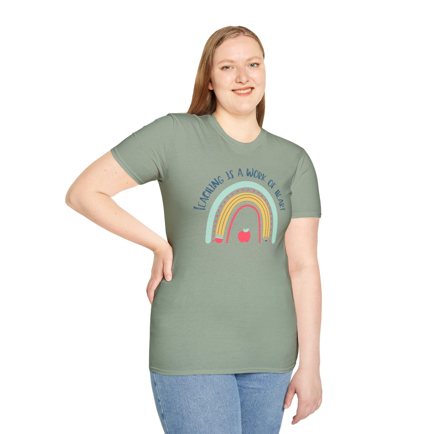 Teaching is a Work of Heart Unisex T-Shirt - Perfect Gift for Educators
