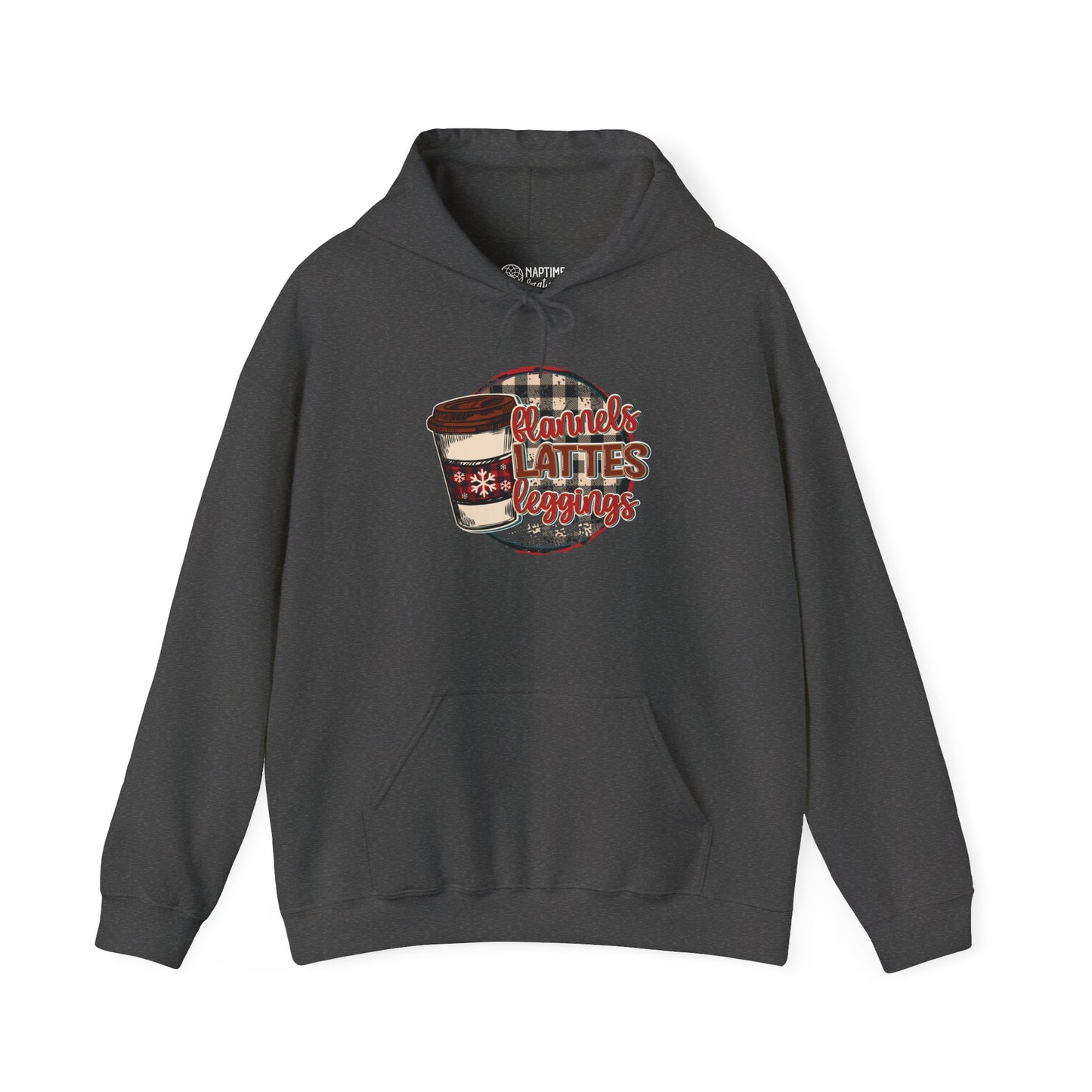 Cozy Coffee Lover's Hoodie - Flannel & Lattes Design