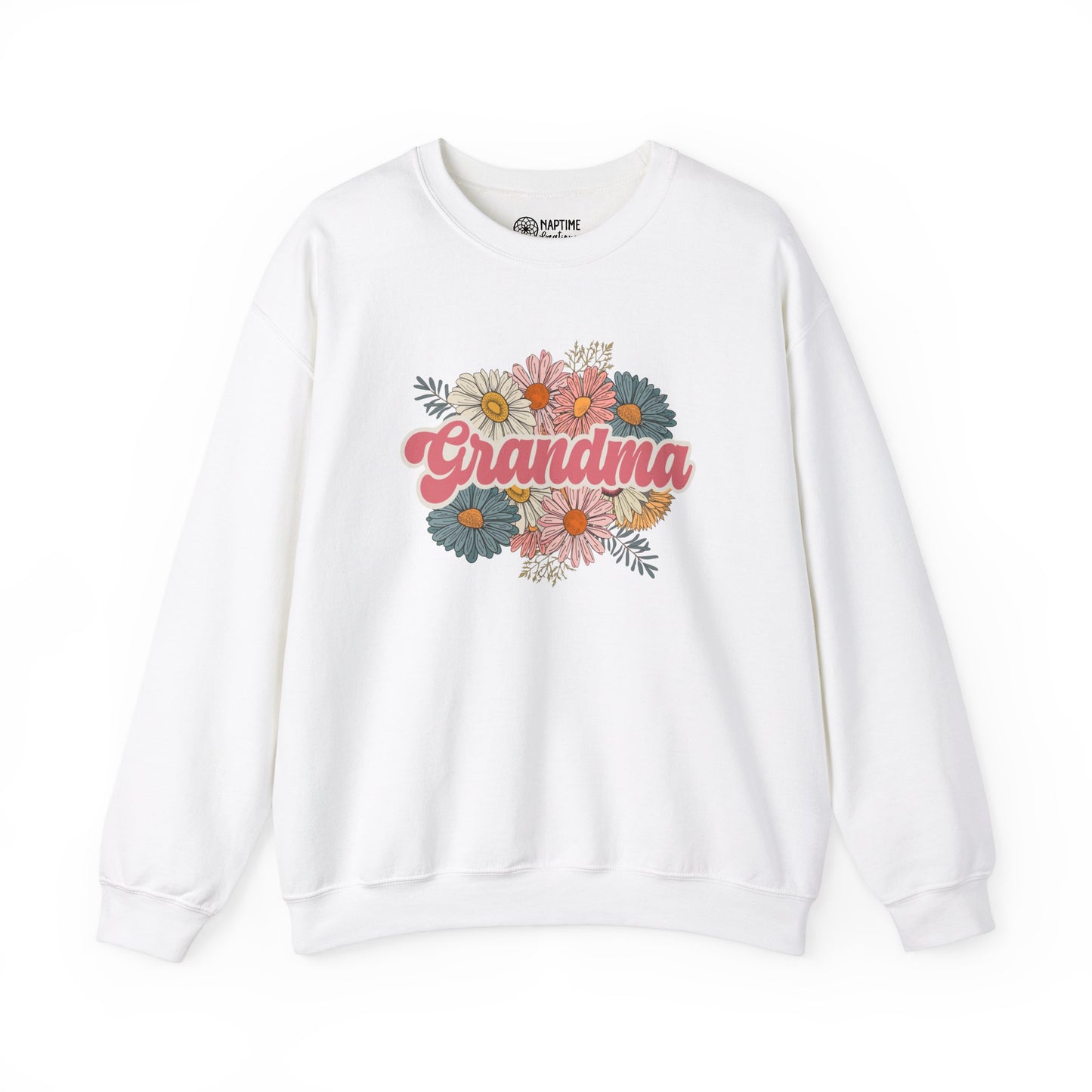 Floral Grandma Crewneck Sweatshirt - Comfortable Gift for Mother's Day, Birthdays & Family Celebrations