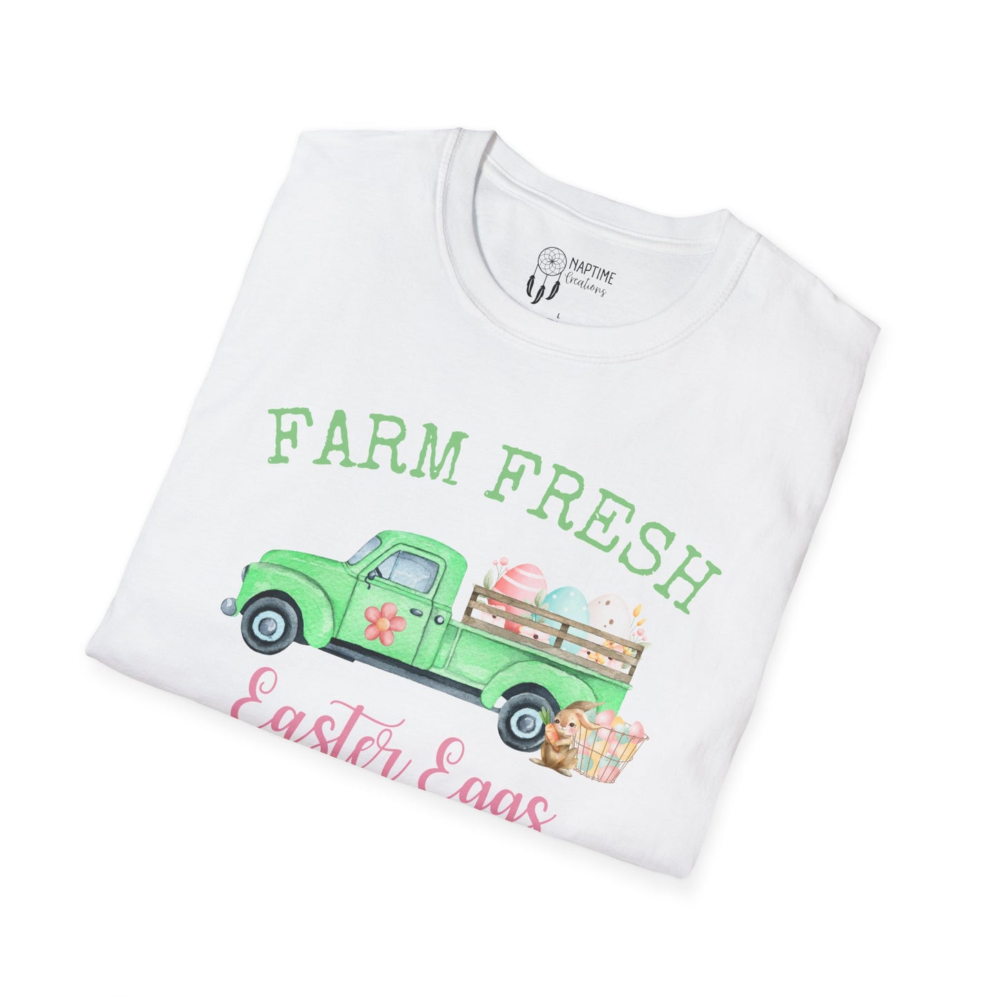 Farm Fresh Easter Eggs T-Shirt | Unisex Softstyle Tee for Spring Celebrations