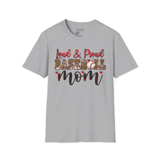 Loud & Proud Baseball Mom Unisex Softstyle T-Shirt