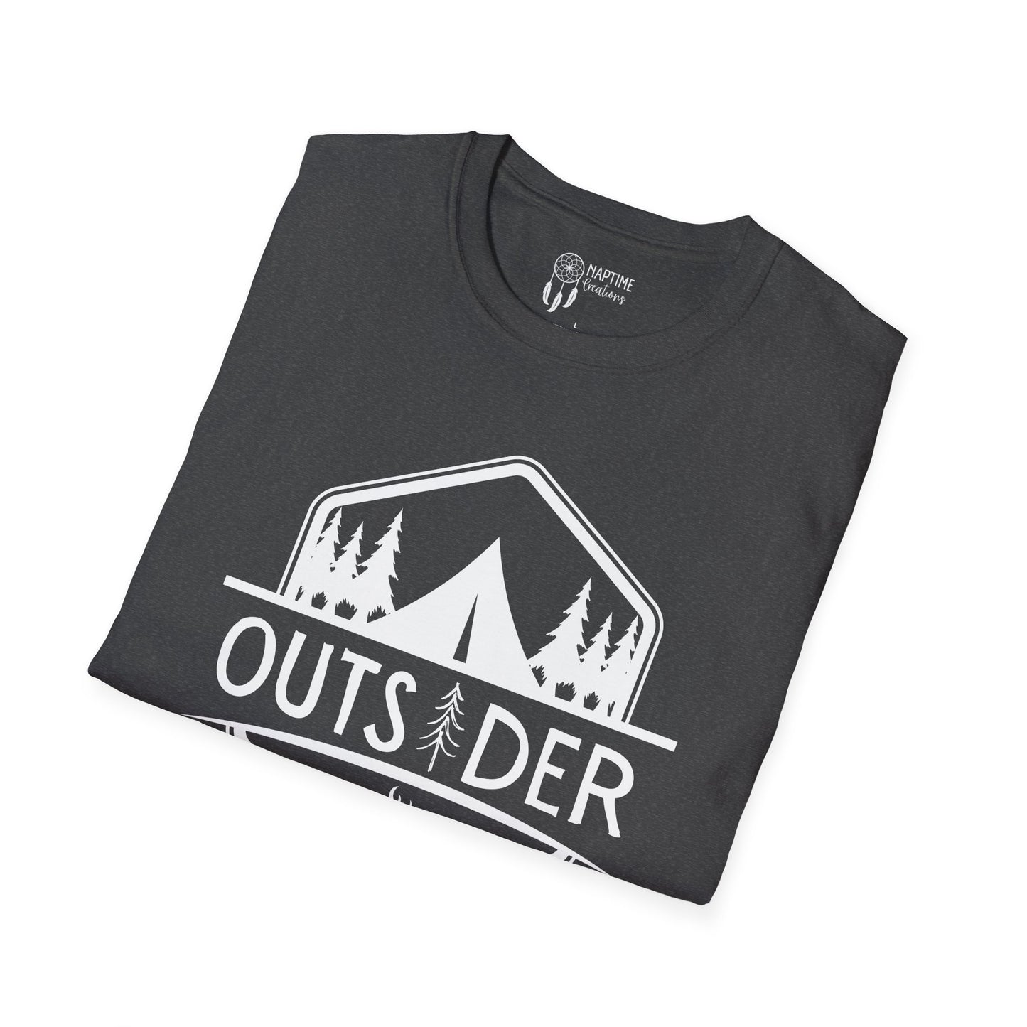 Unisex Softstyle T-Shirt - 'OUTSIDER' Camping Adventure Tee