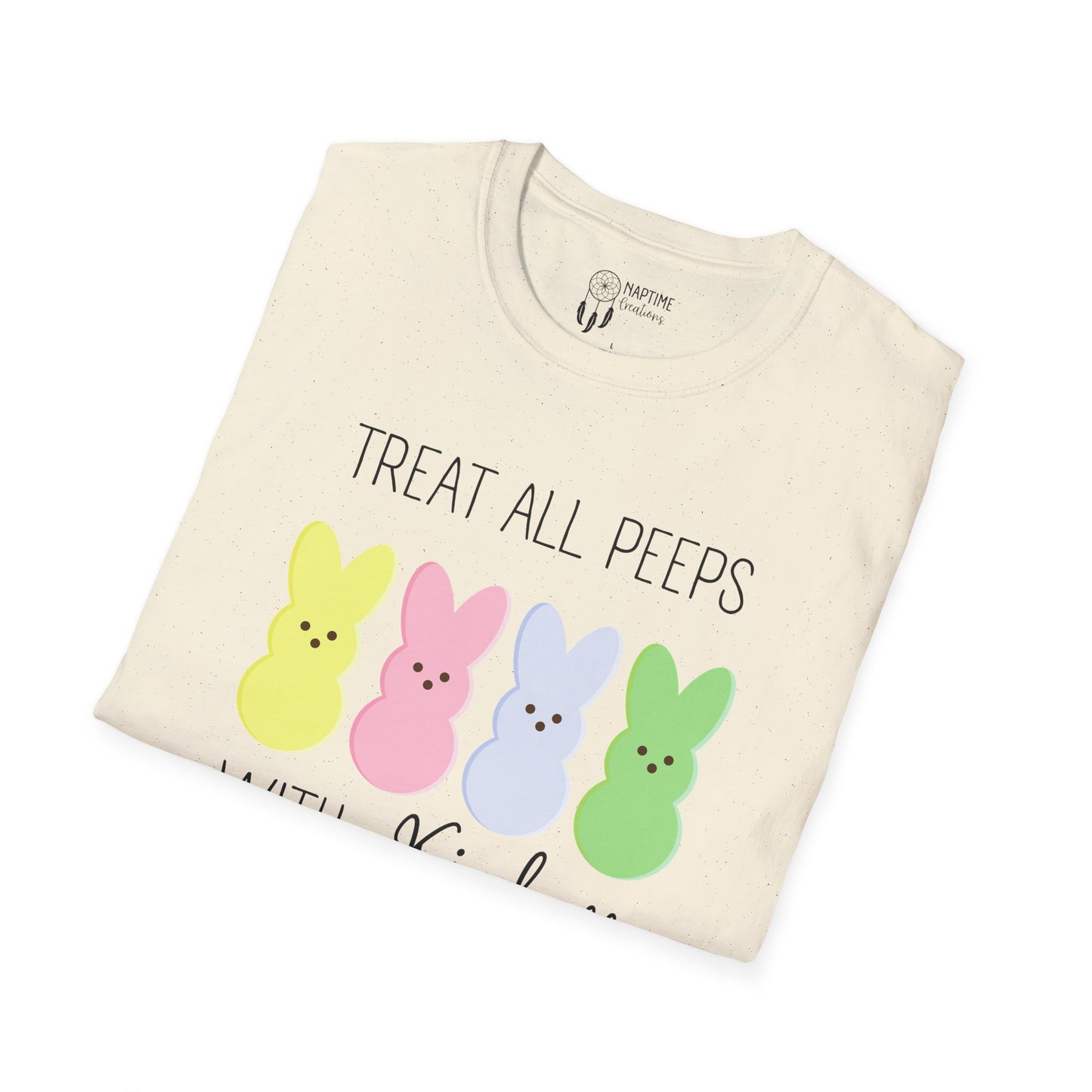 Treat All Peeps with Kindness Unisex T-Shirt – Cute Easter Tee for Spring Celebrations