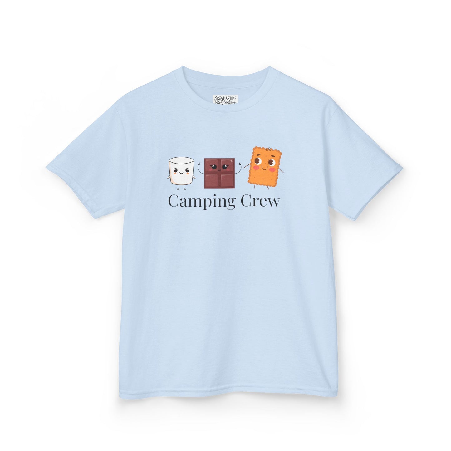 Camping Crew Kids Tee, Fun T-Shirt for Outdoor Adventures, Great for Summer Camps, Family Trips, Birthday Parties