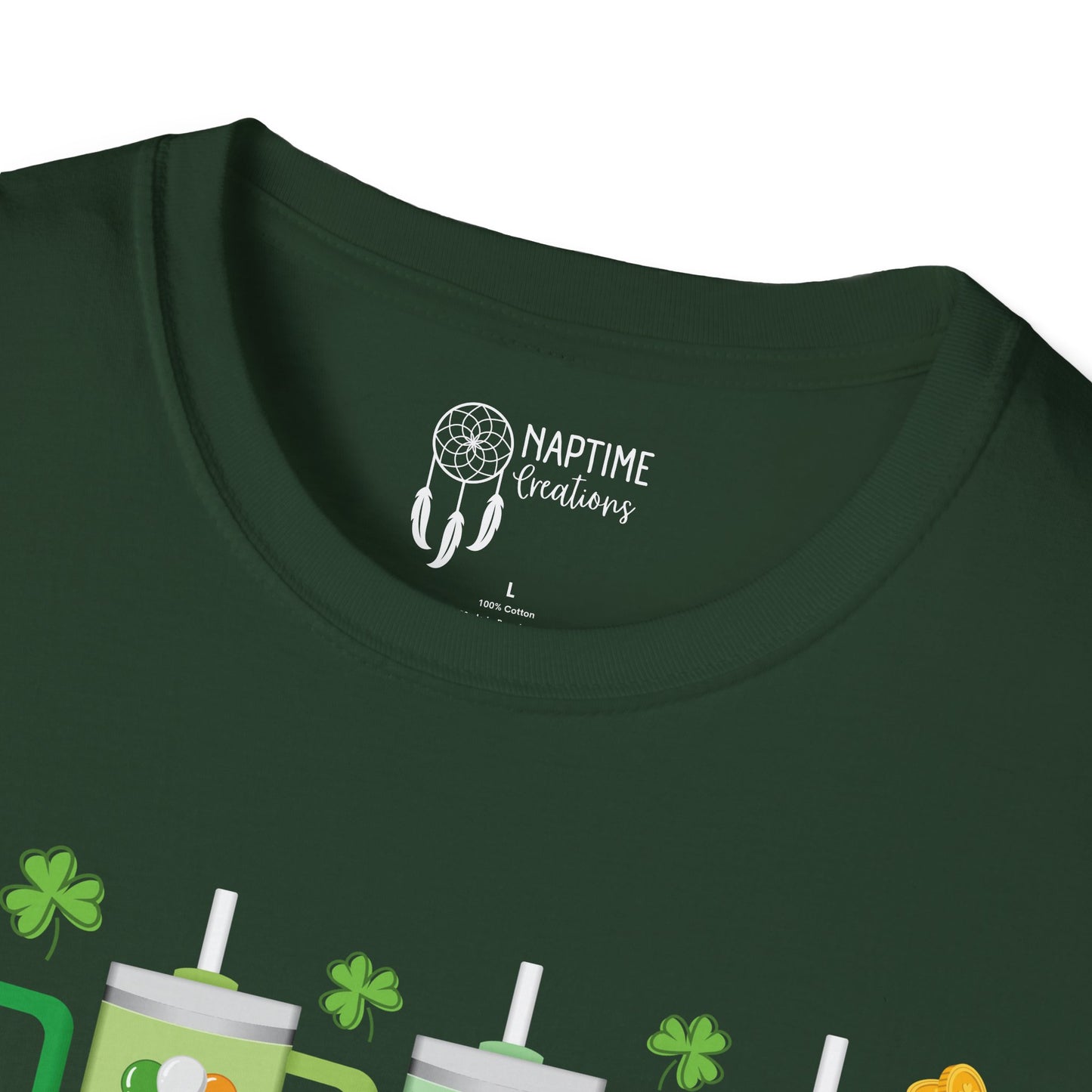 St. Patrick's Day Unisex Softstyle T-Shirt with Fun Shamrock Designs