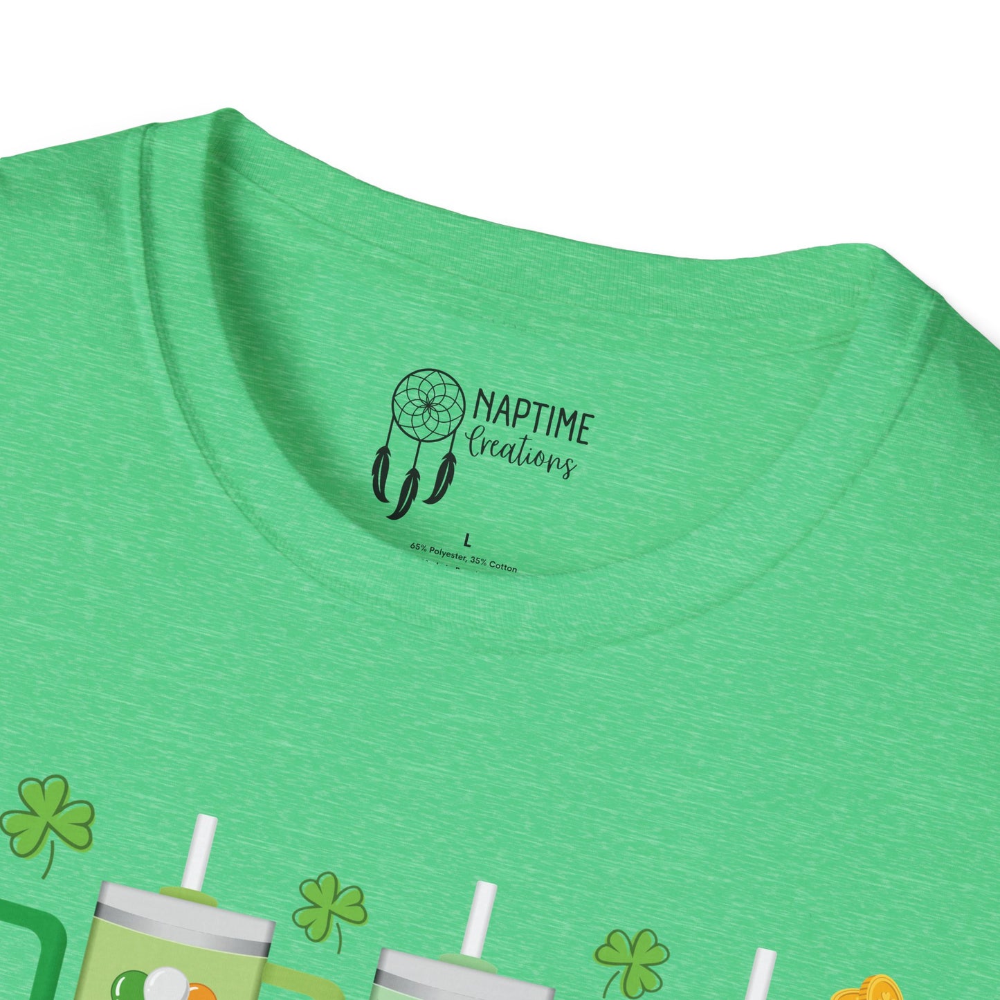 St. Patrick's Day Unisex Softstyle T-Shirt with Fun Shamrock Designs