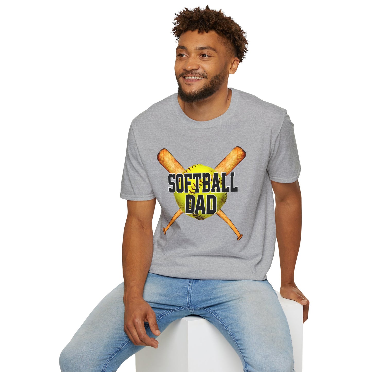 Softball Dad Unisex T-Shirt | Perfect Gift for Fathers Day and Sports Fans