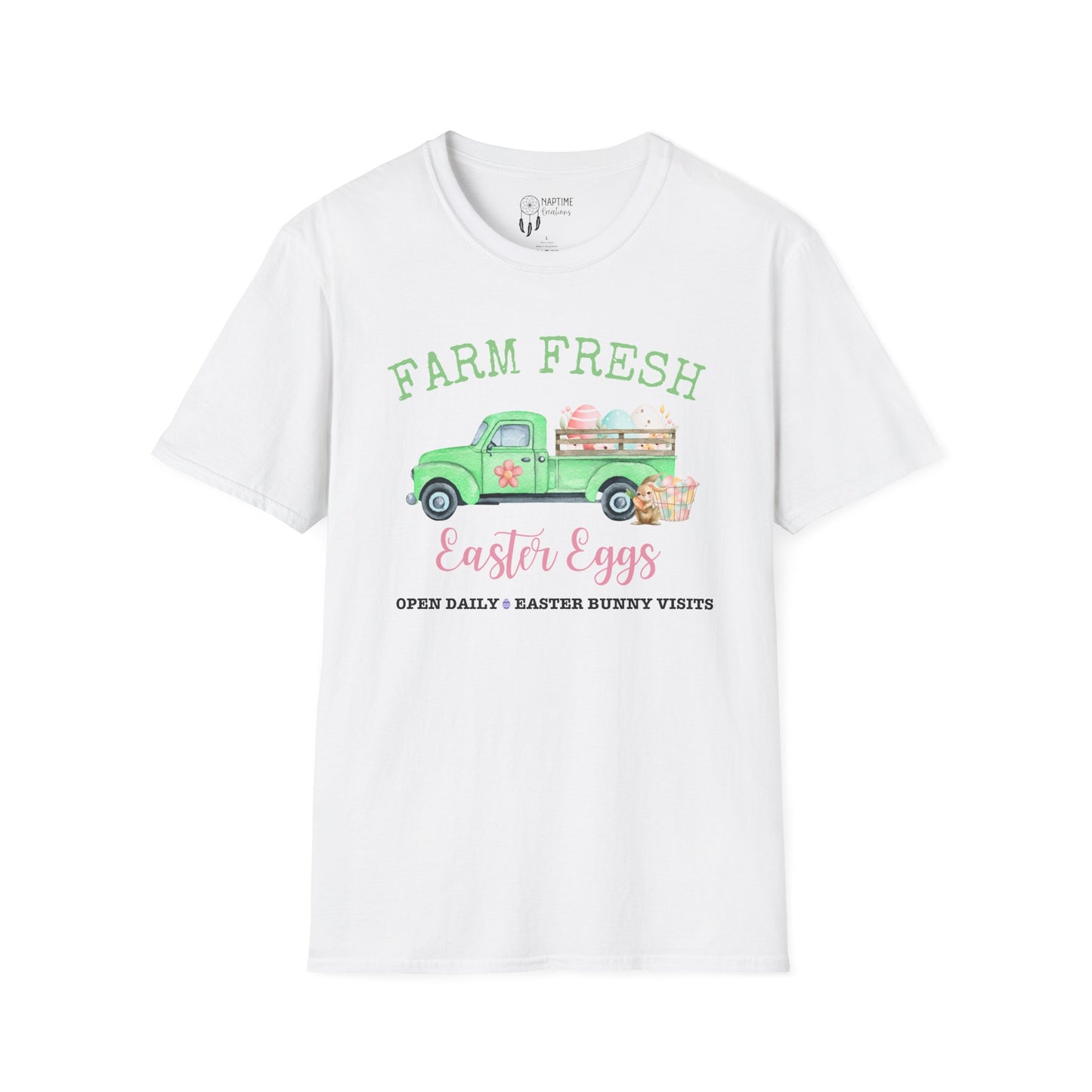 Farm Fresh Easter Eggs T-Shirt | Unisex Softstyle Tee for Spring Celebrations