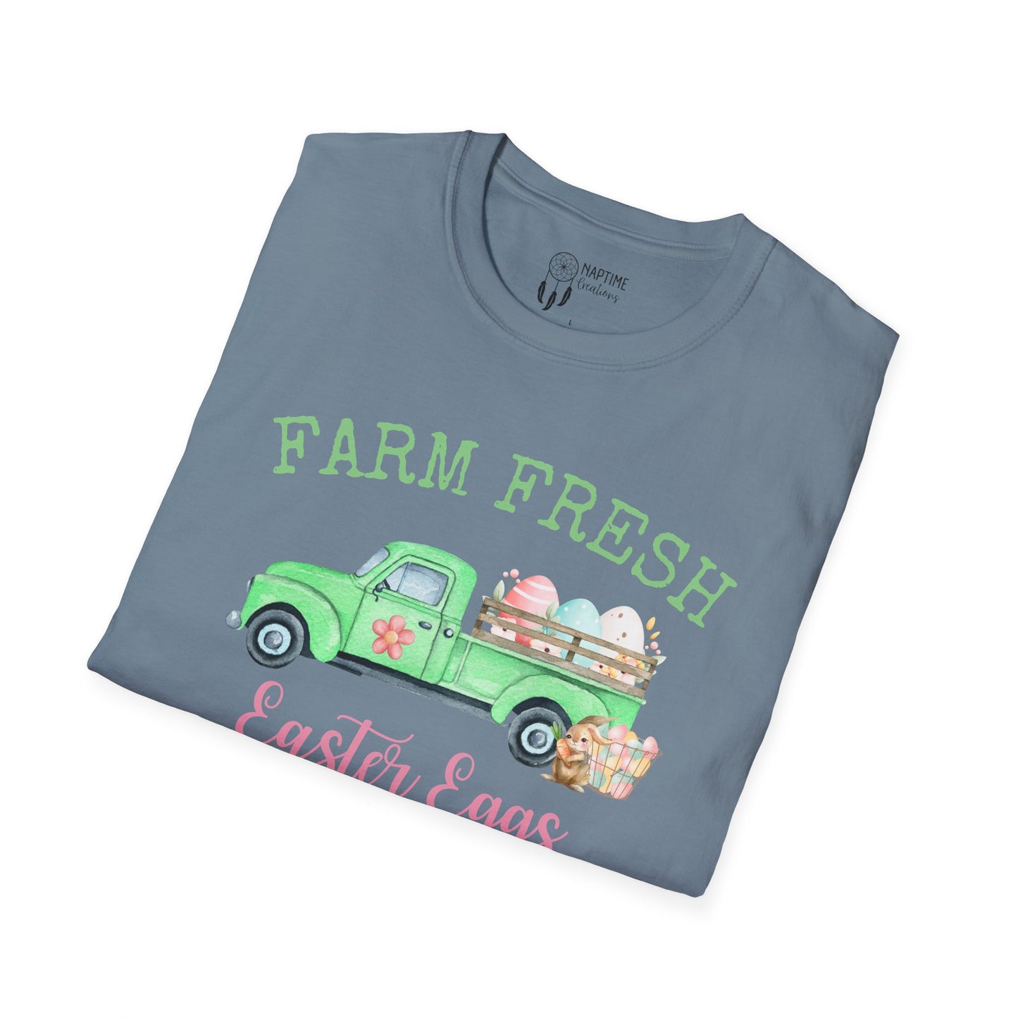 Farm Fresh Easter Eggs T-Shirt | Unisex Softstyle Tee for Spring Celebrations