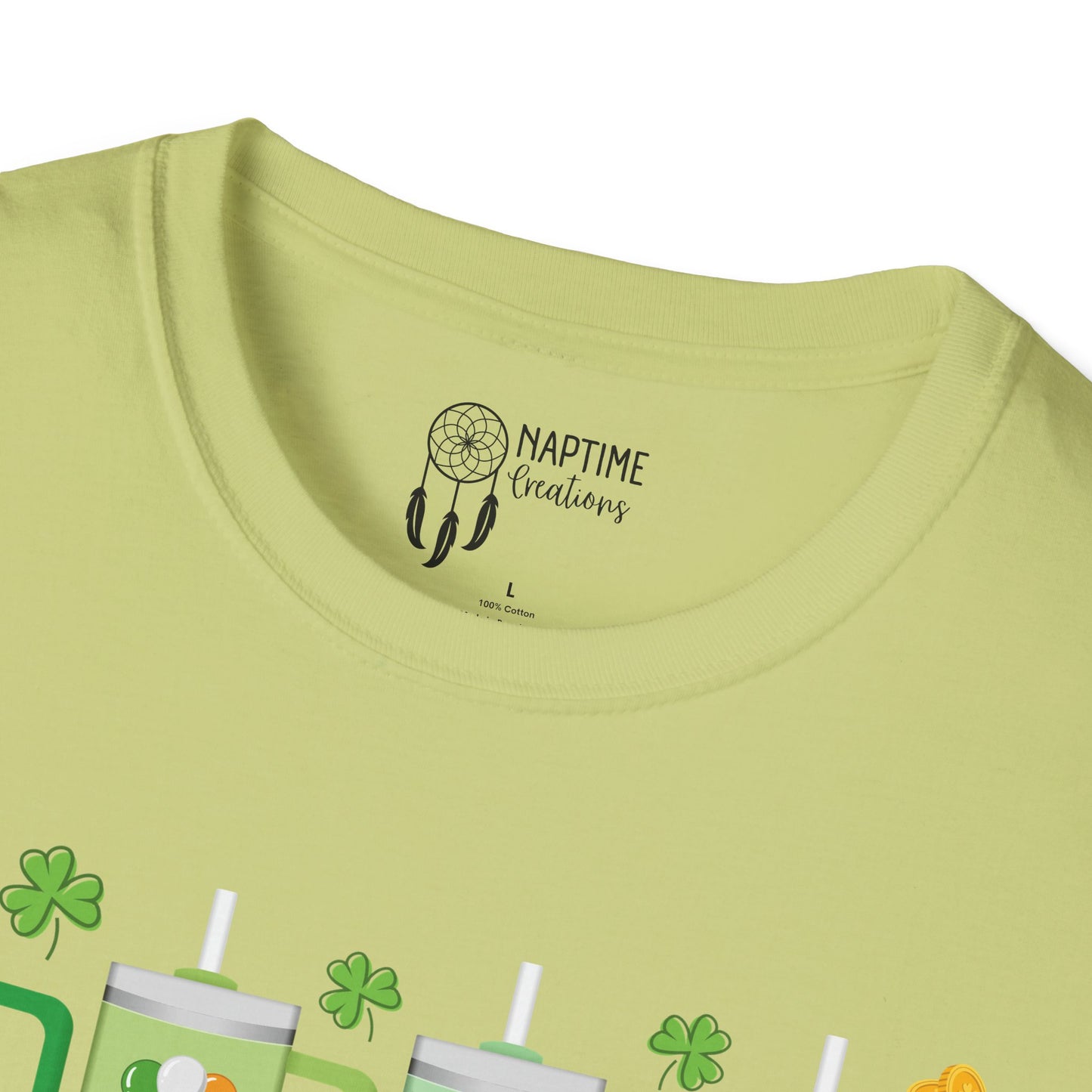 St. Patrick's Day Unisex Softstyle T-Shirt with Fun Shamrock Designs