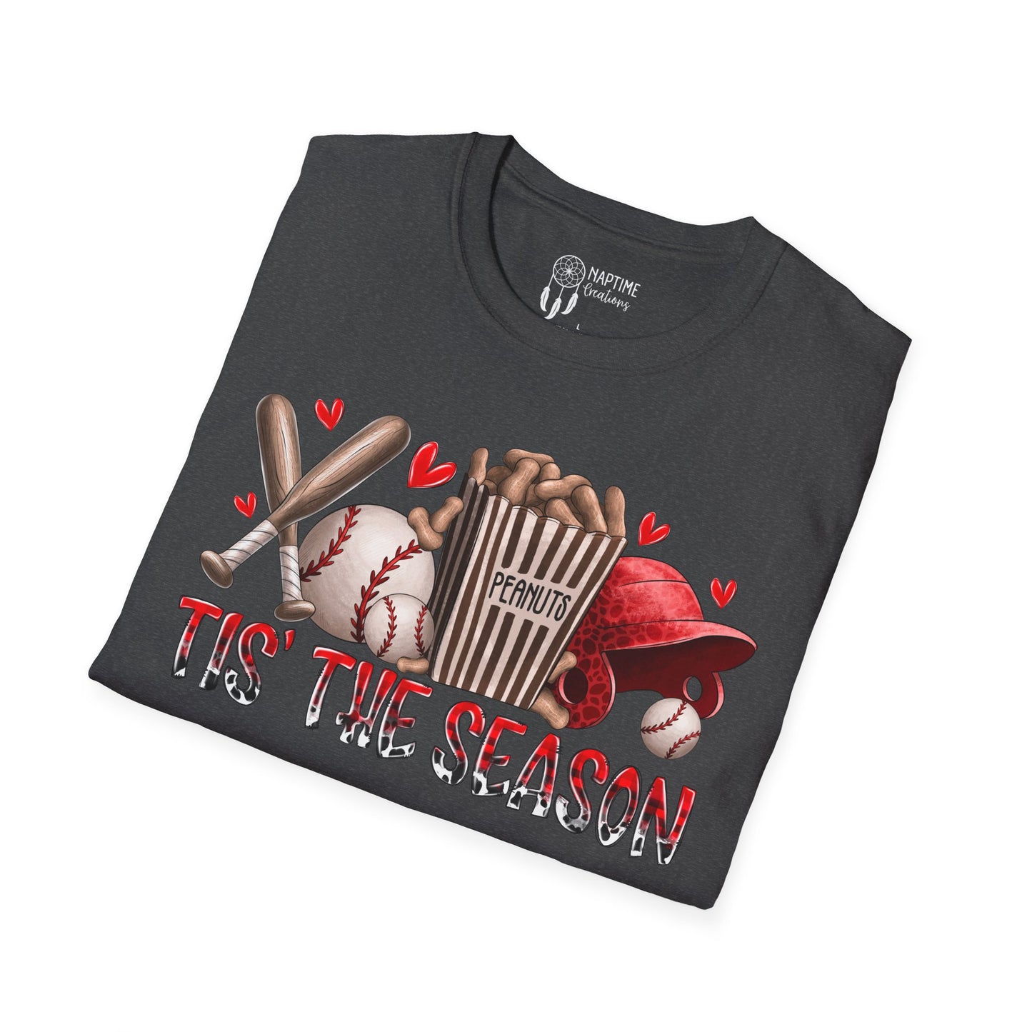 Cute Baseball Season T-Shirt - 'Tis The Season for Peanuts & Cracker Jacks