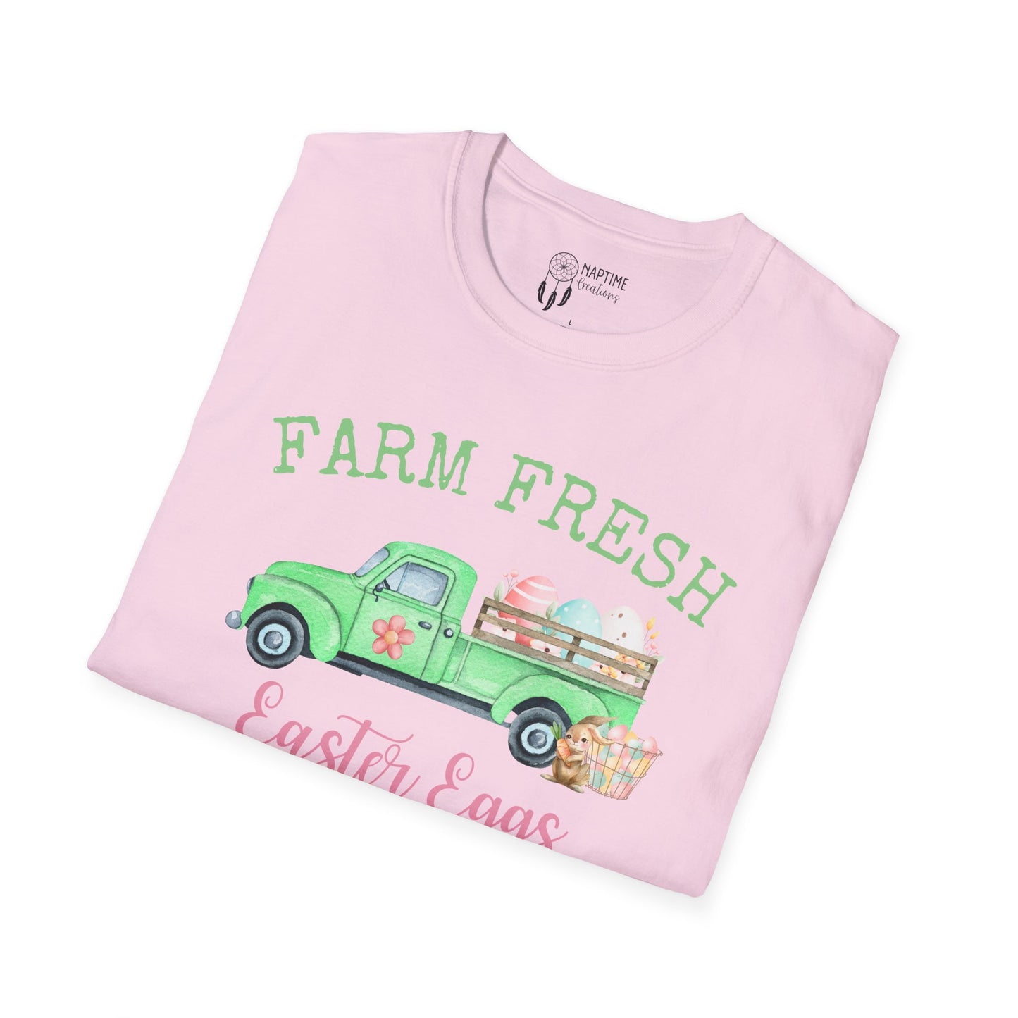 Farm Fresh Easter Eggs T-Shirt | Unisex Softstyle Tee for Spring Celebrations