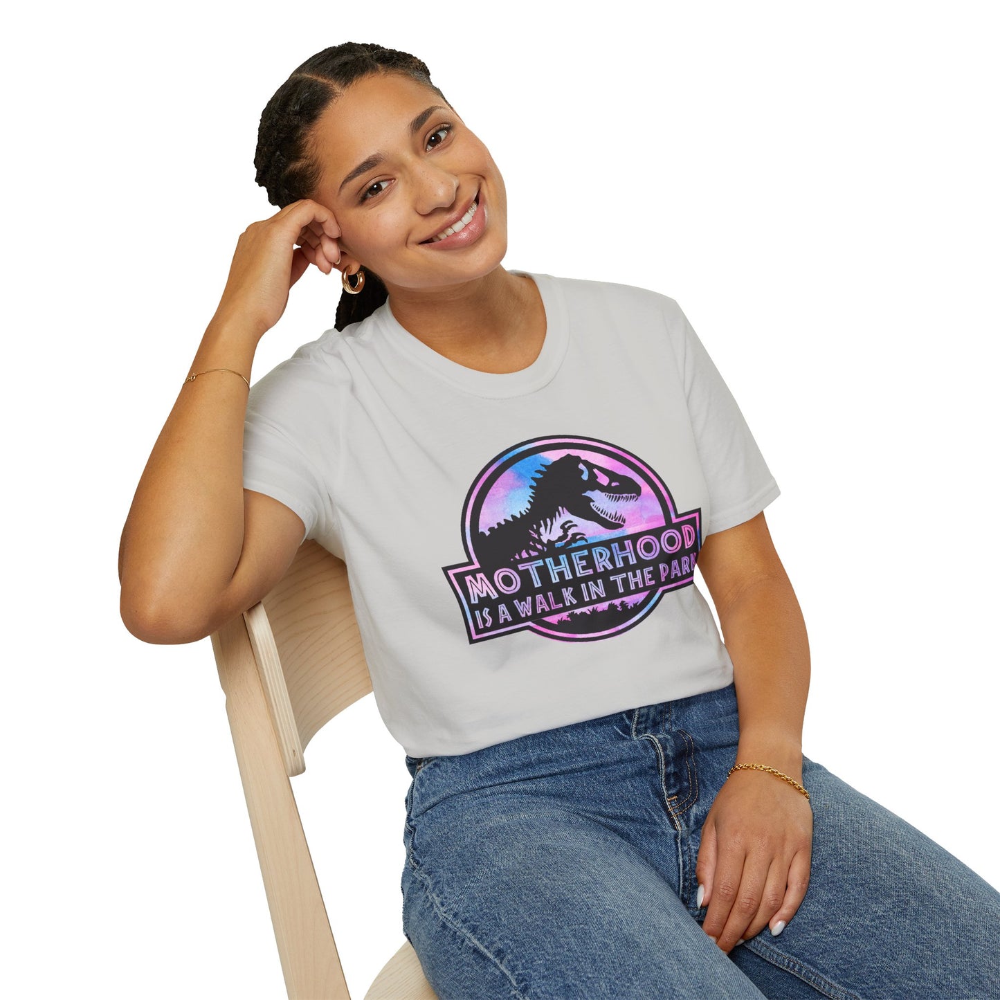 Dinosaur-Themed Motherhood T-Shirt - Fun & Comfortable Unisex Design
